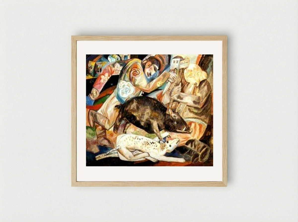 The Hog - Pavel Filonov - Framed Print Wood