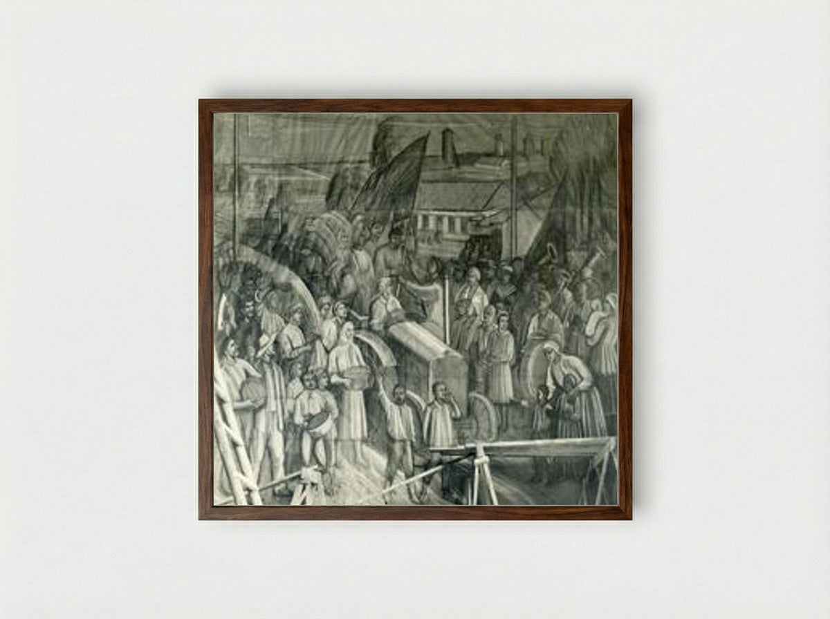 The Holiday of Harvest - Solis Prints - Framed Print Dark Wood
