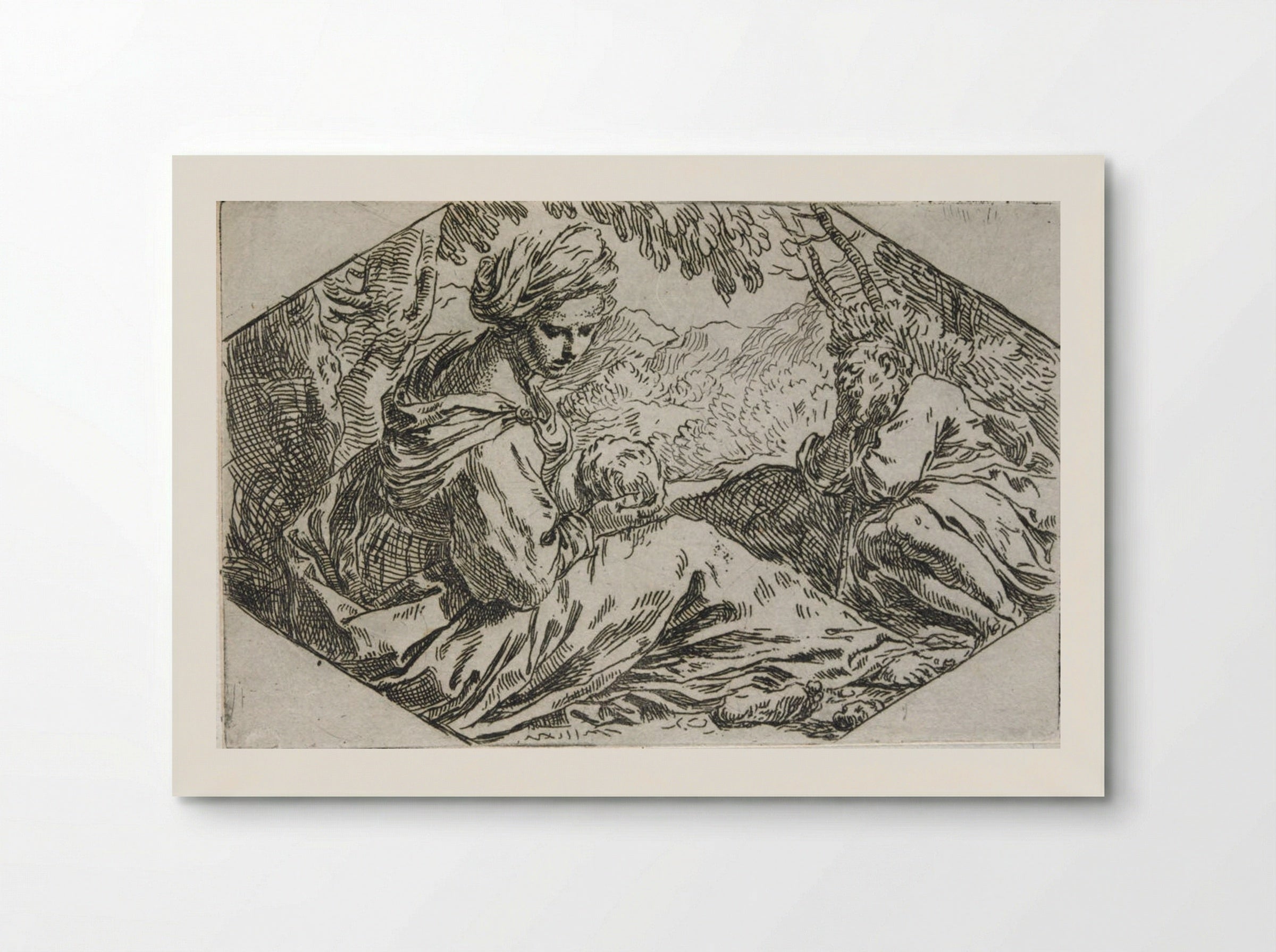 The Holy Family Resting in Egypt - Simone Cantarini - Poster