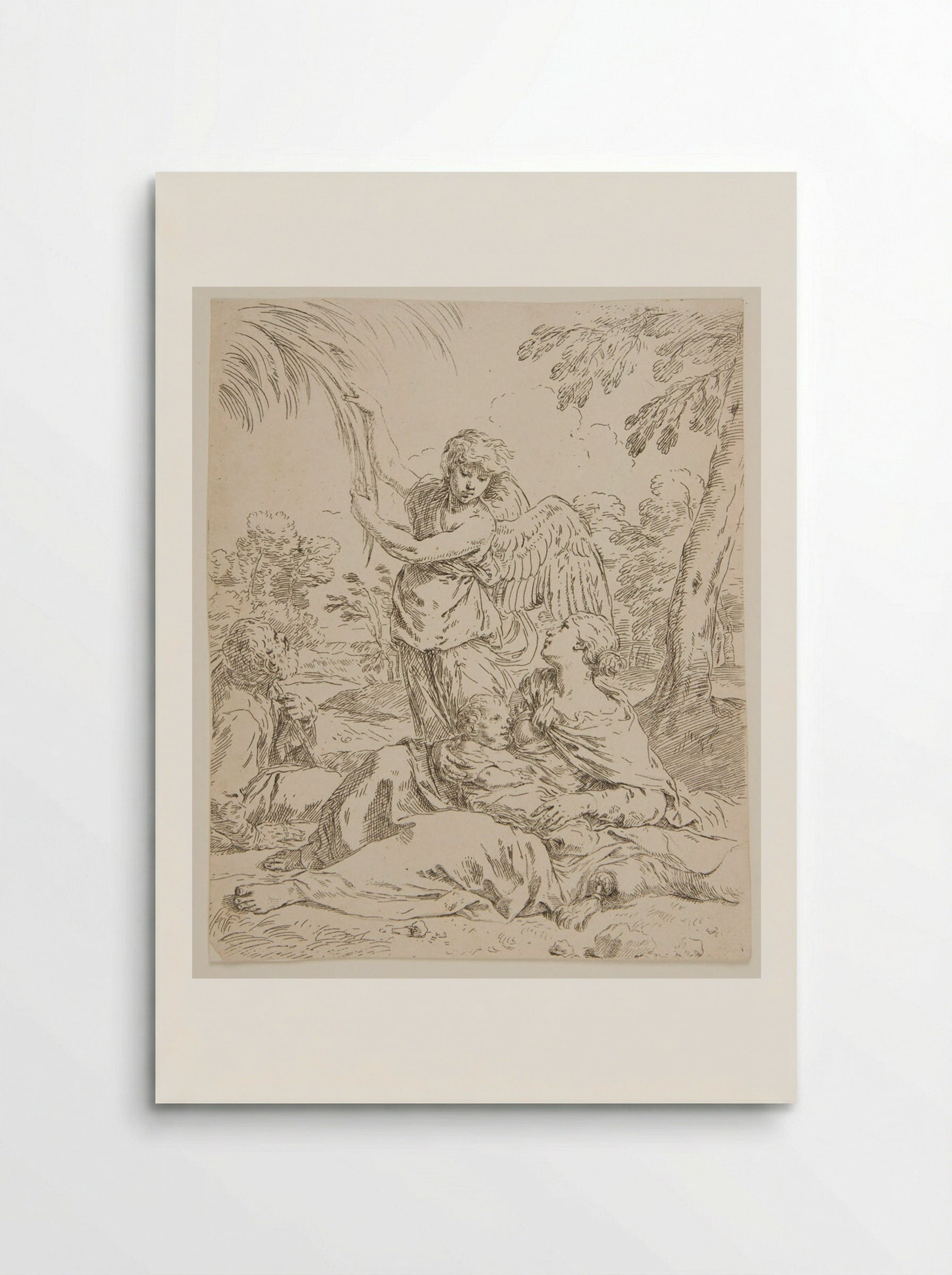 The Holy Family at Rest in Egypt - Simone Cantarini - Poster