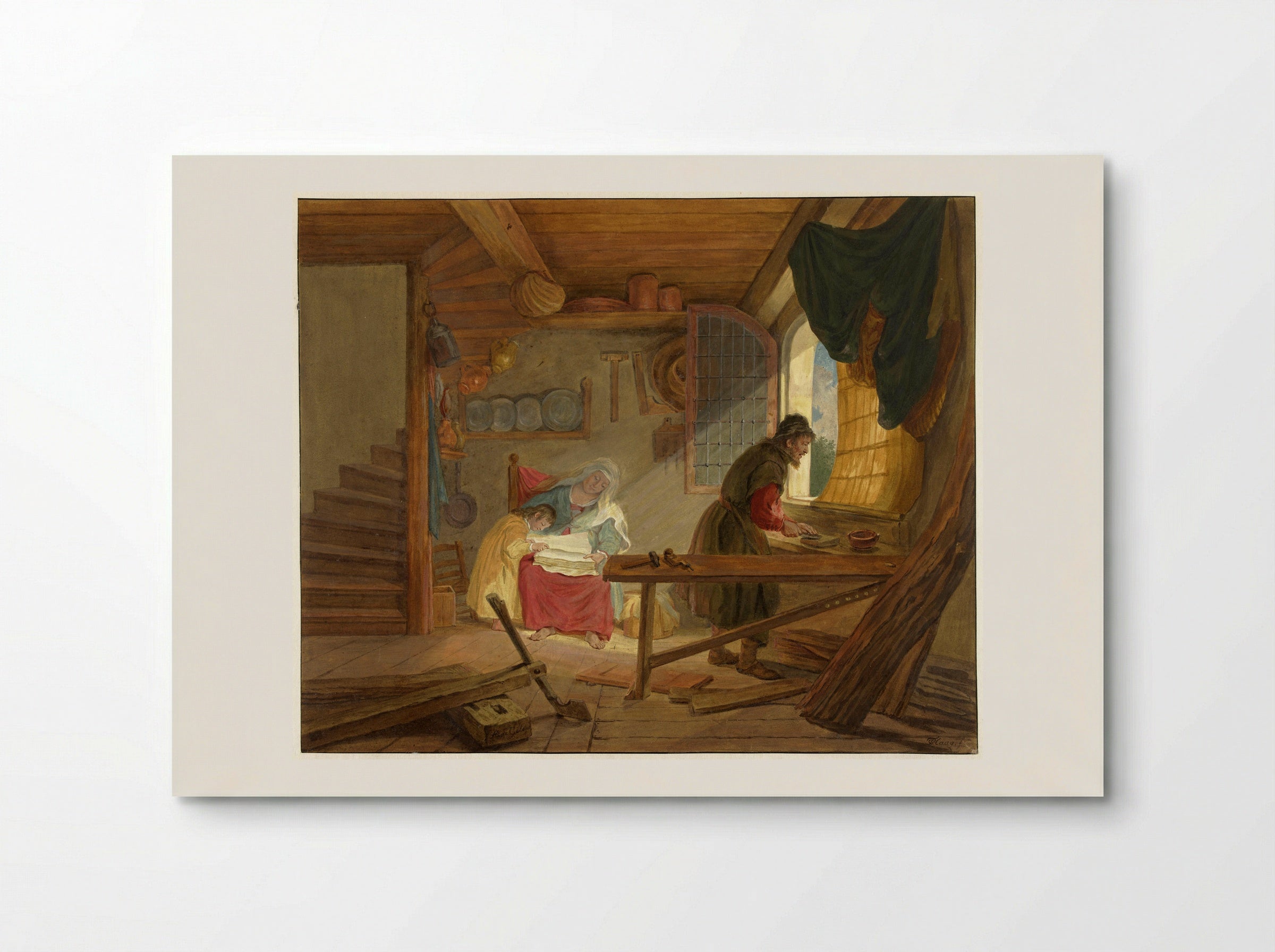 The Holy Family in Joseph's Workshop - Tethart Philip Christian Haag - Poster