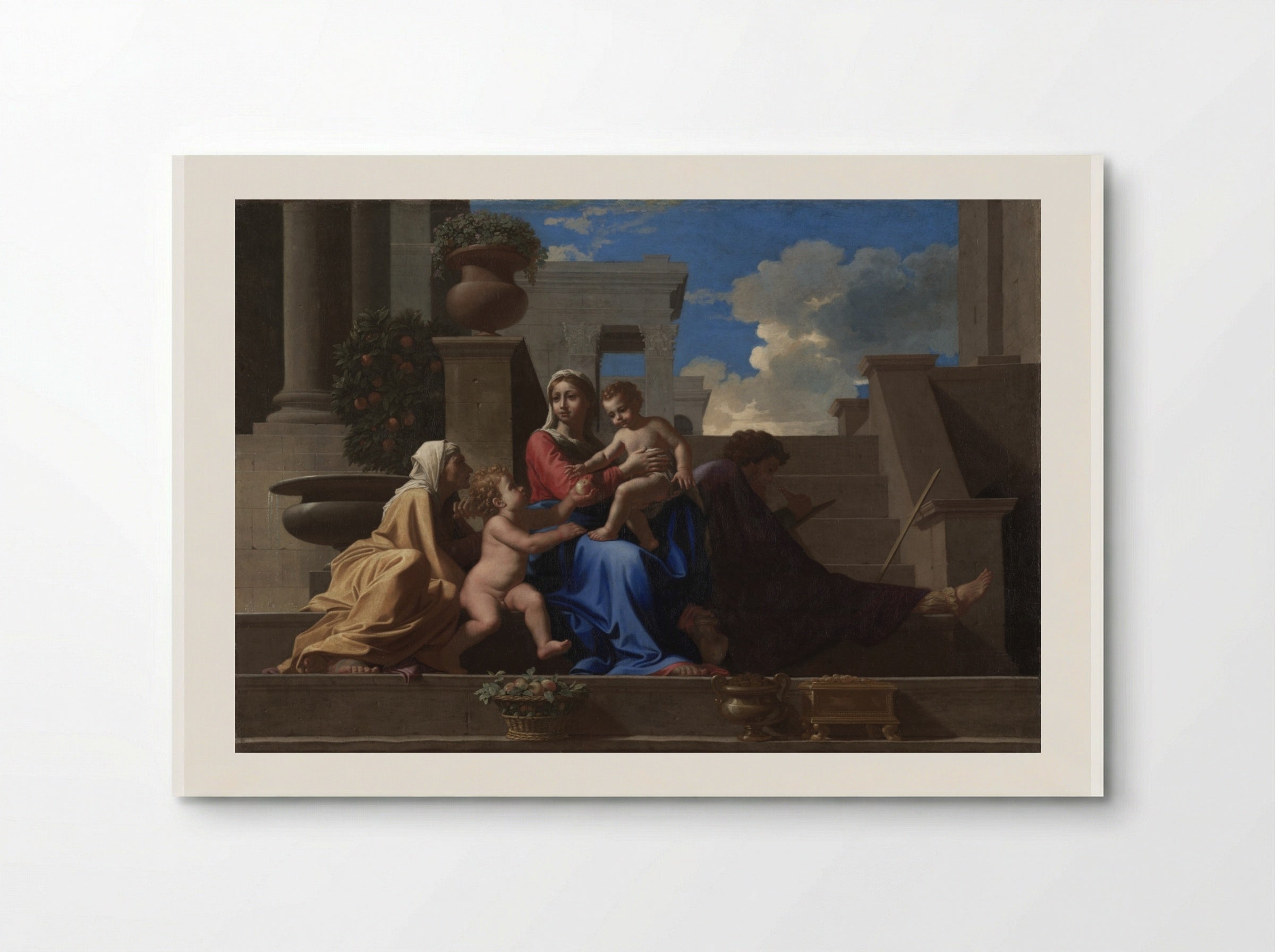 The Holy Family on the Steps - Nicolas Poussin - Poster