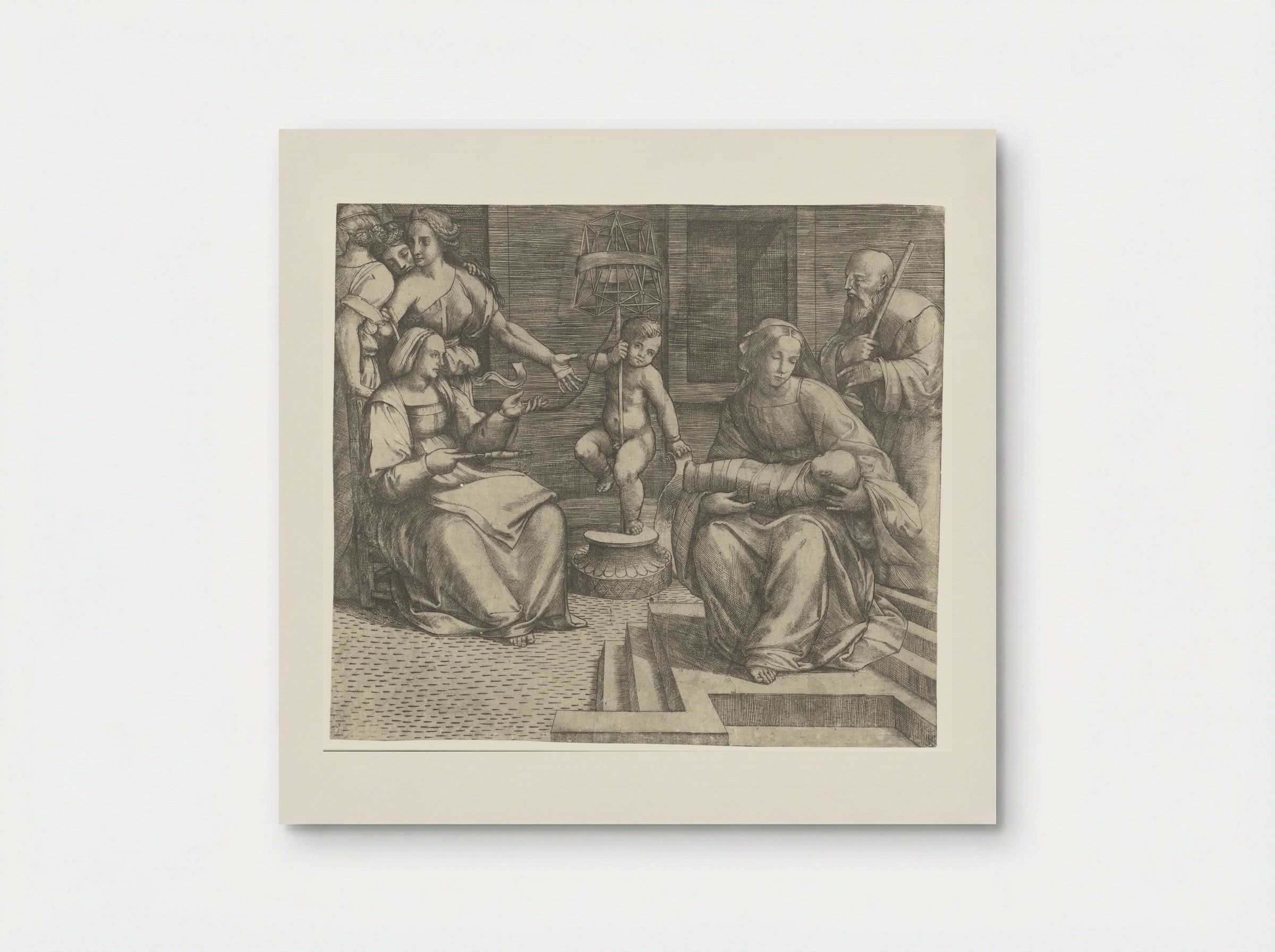 The Holy Family with Saint Elizabeth and the Infant Saint John the Baptist - Giacomo Francia - Poster