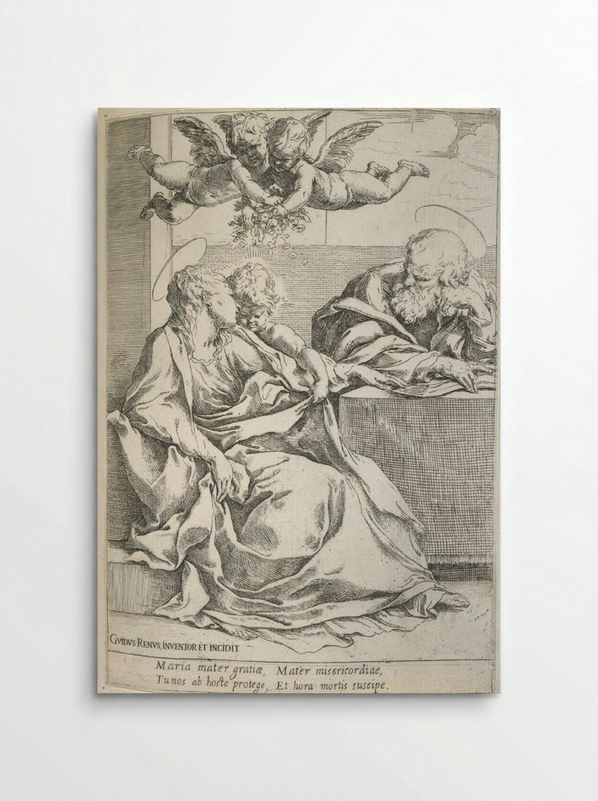 The Holy Family with Two Angels - Guido Reni - Poster