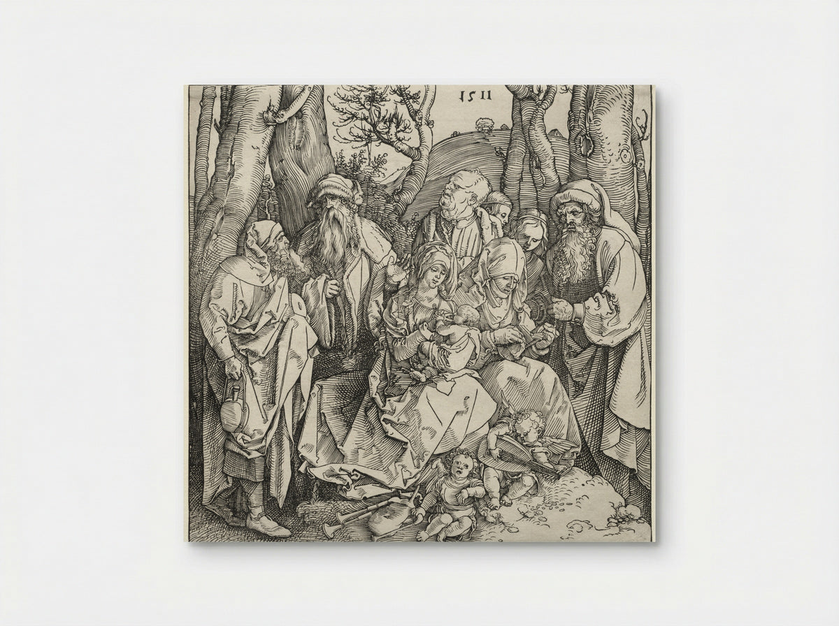 The Holy Family with Two Musician Angels - Albrecht Dürer - Poster