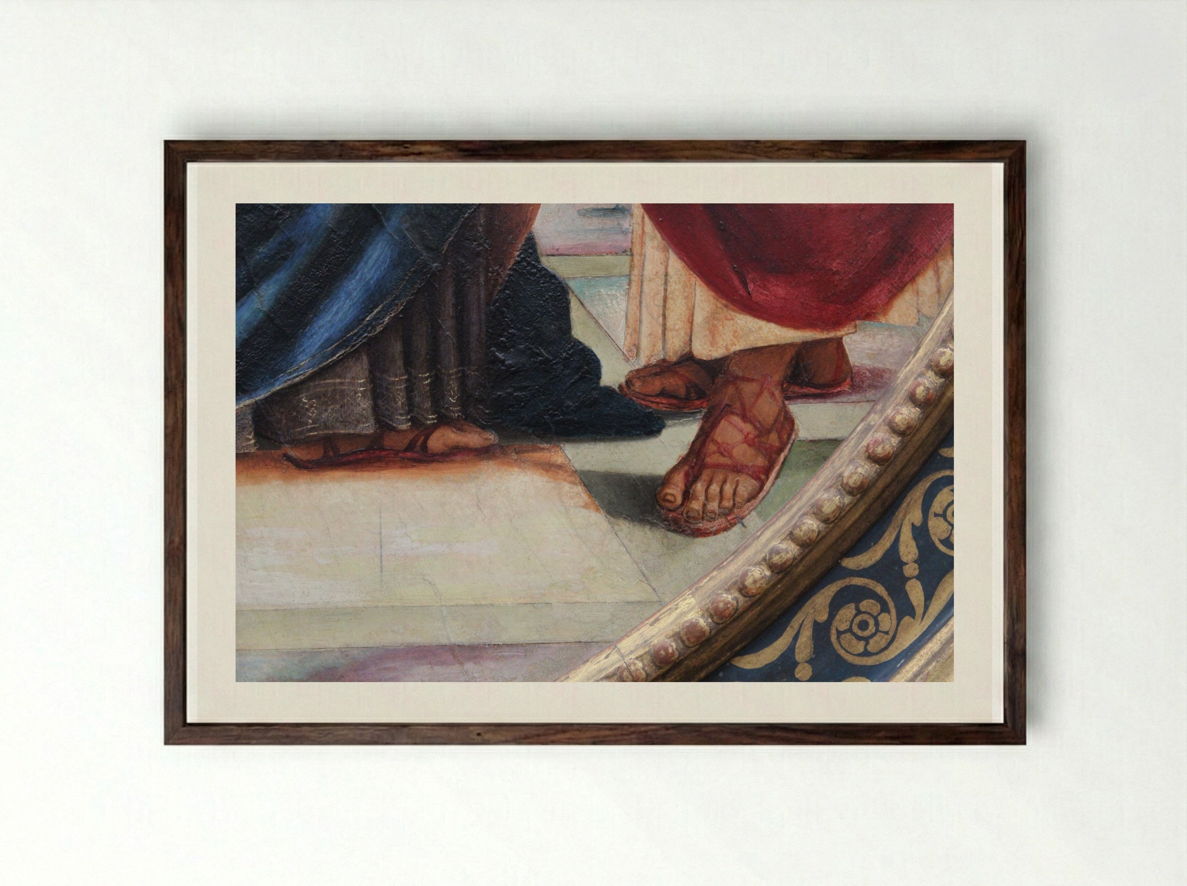 The Holy Family - Luca Signorelli - Framed Print Dark Wood