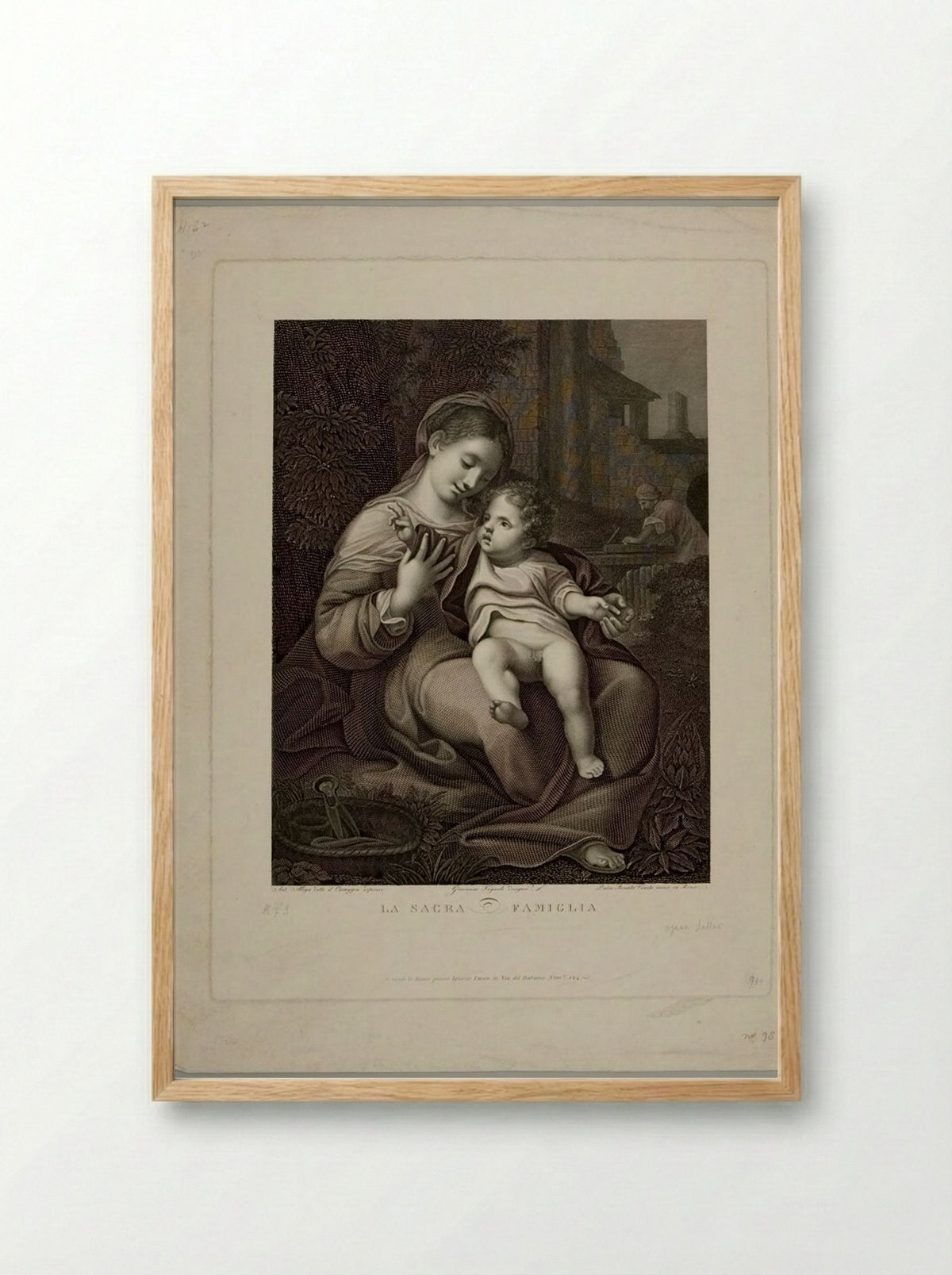 The Holy Family - Pietro Bonato - Framed Print Wood