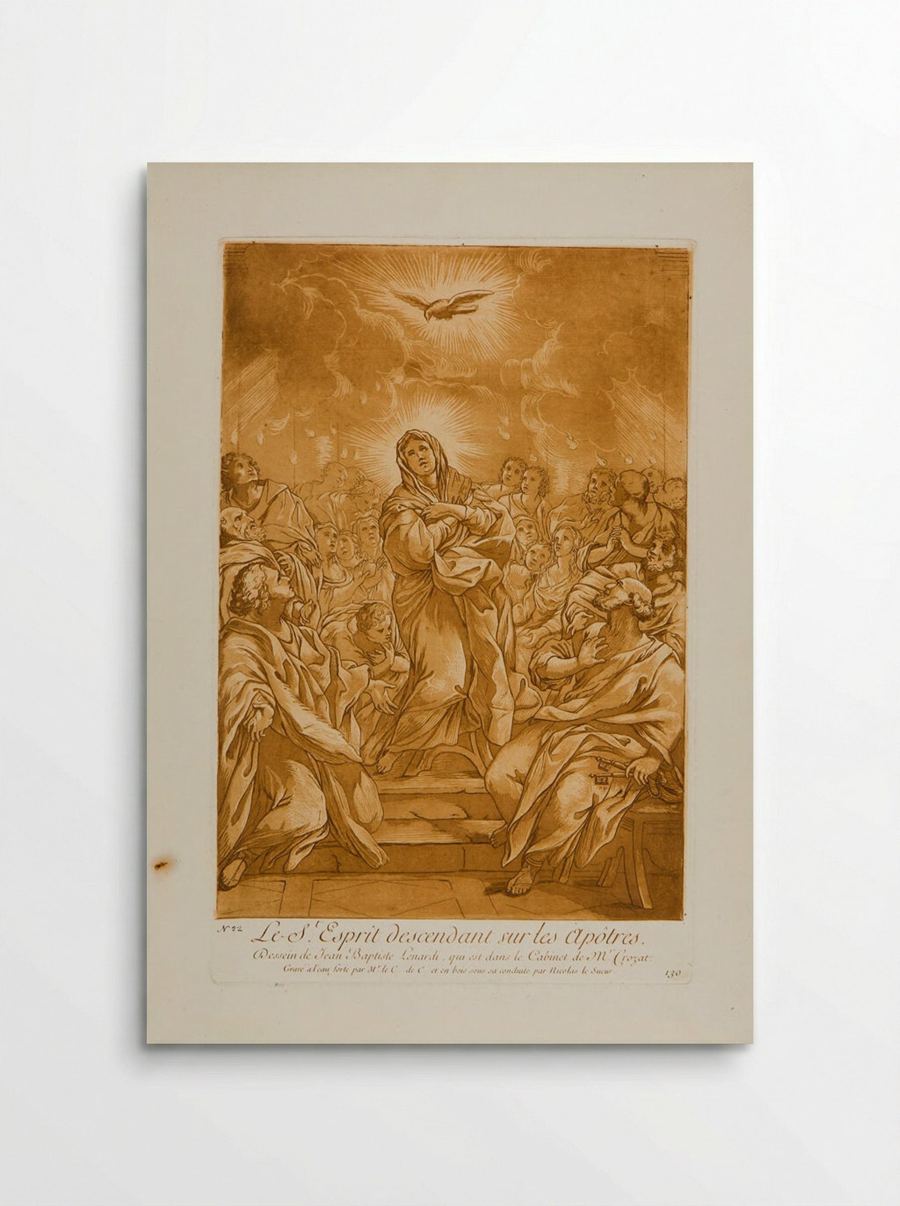 The Holy Ghost Descending on the Apostles - Anne Claude de Thubières, comte de Caylus - Poster