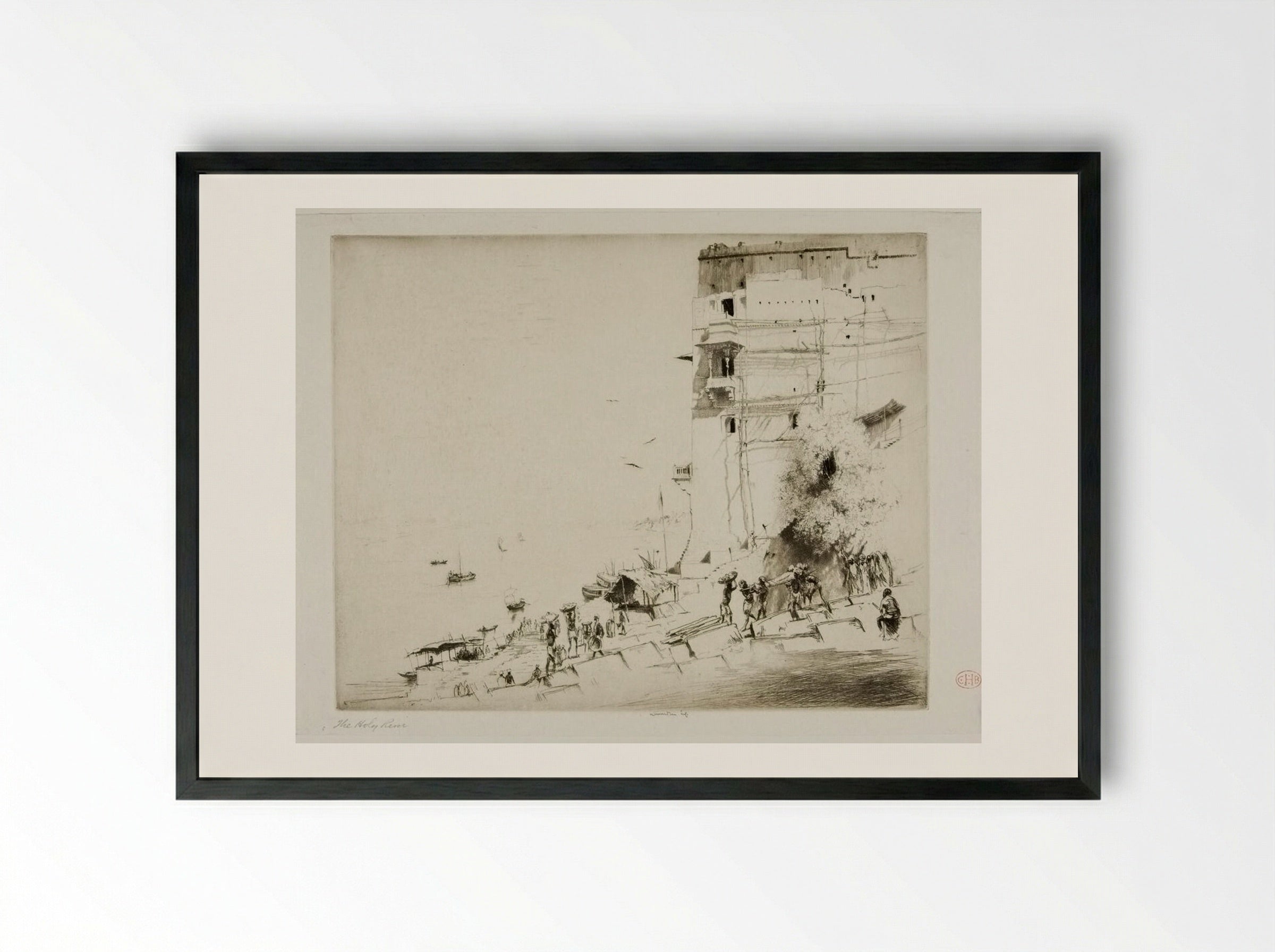 The Holy River - Ernest Stephen Lumsden - Framed Print Black