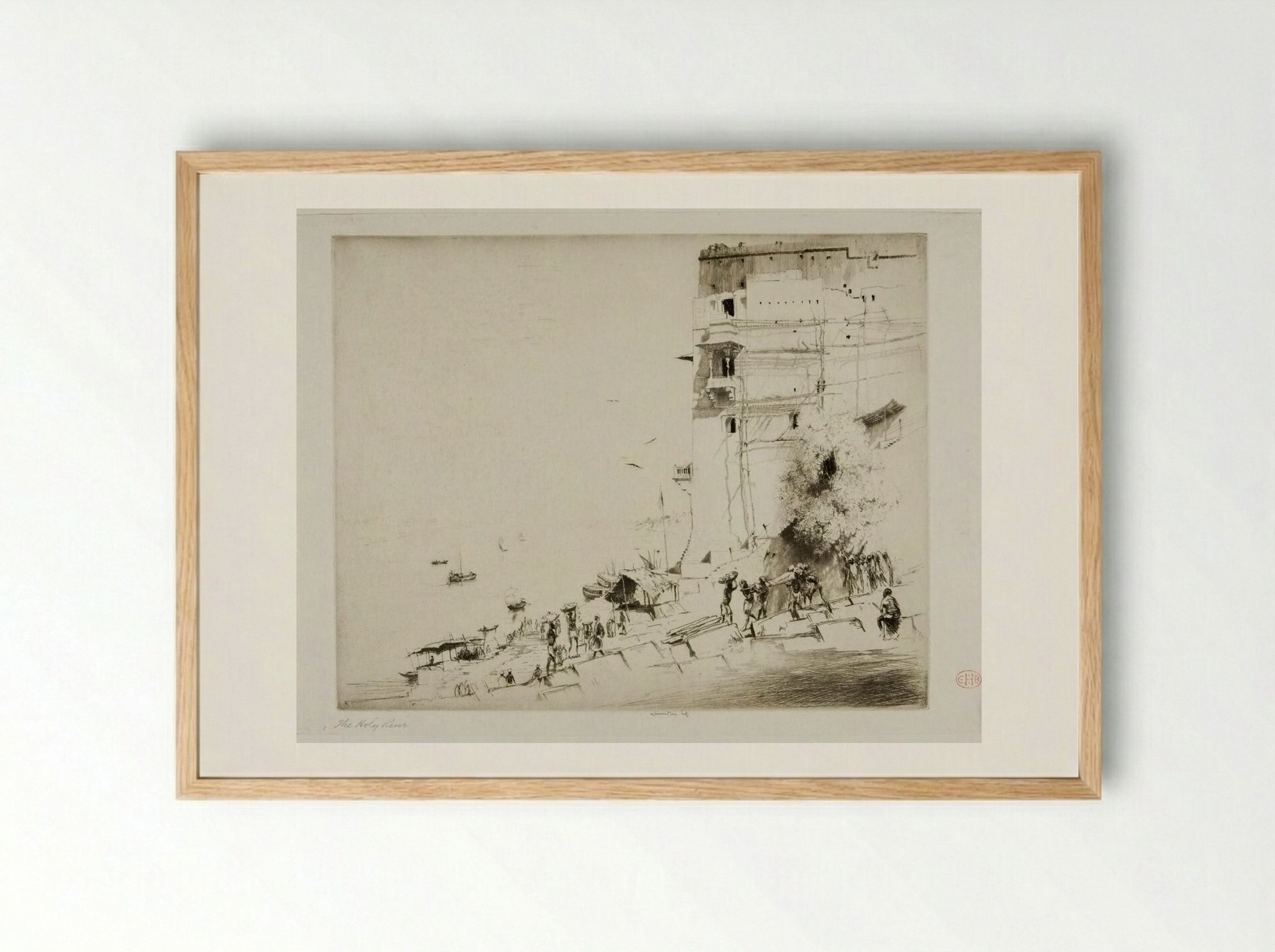 The Holy River - Ernest Stephen Lumsden - Framed Print Wood