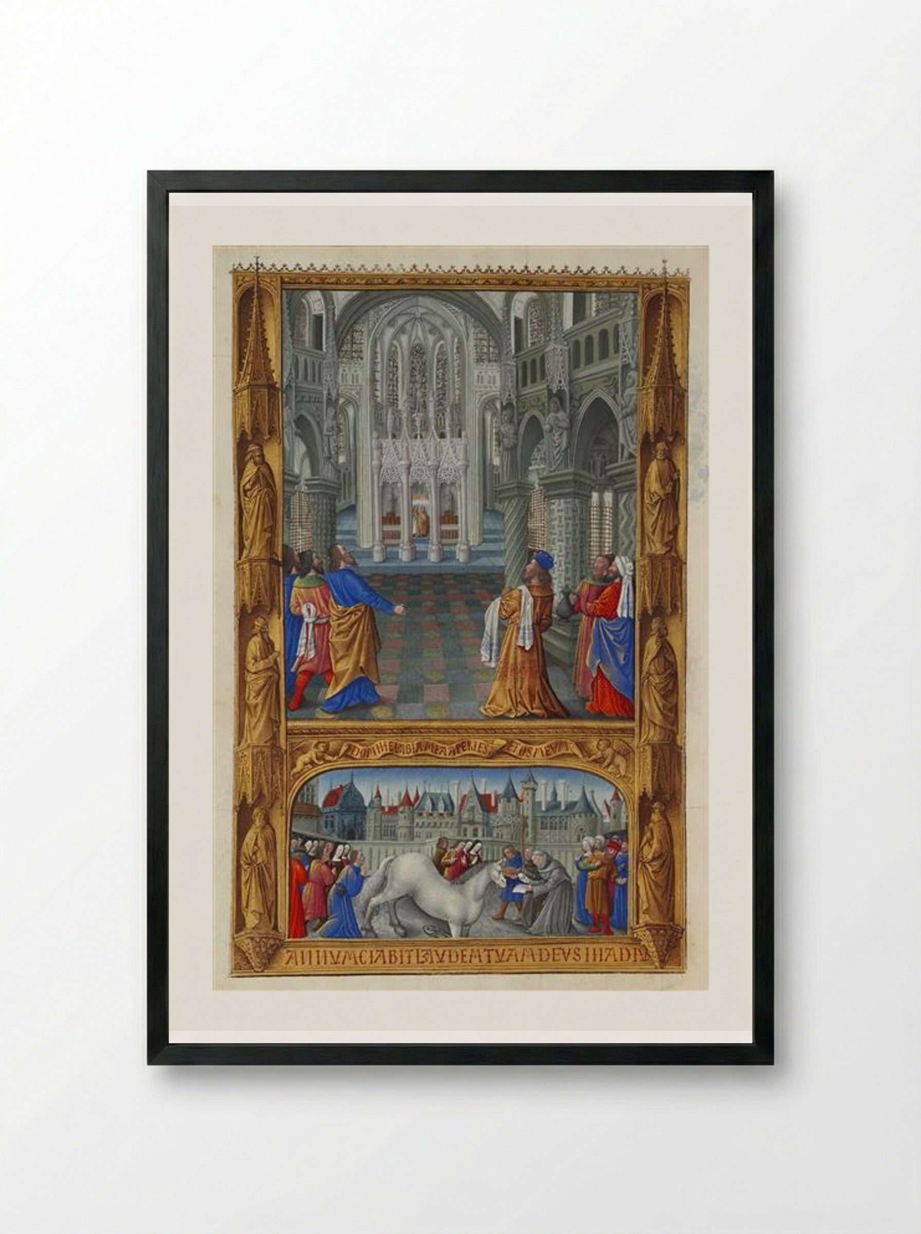 The Holy Sacrament - Limbourg brothers - Framed Print Black