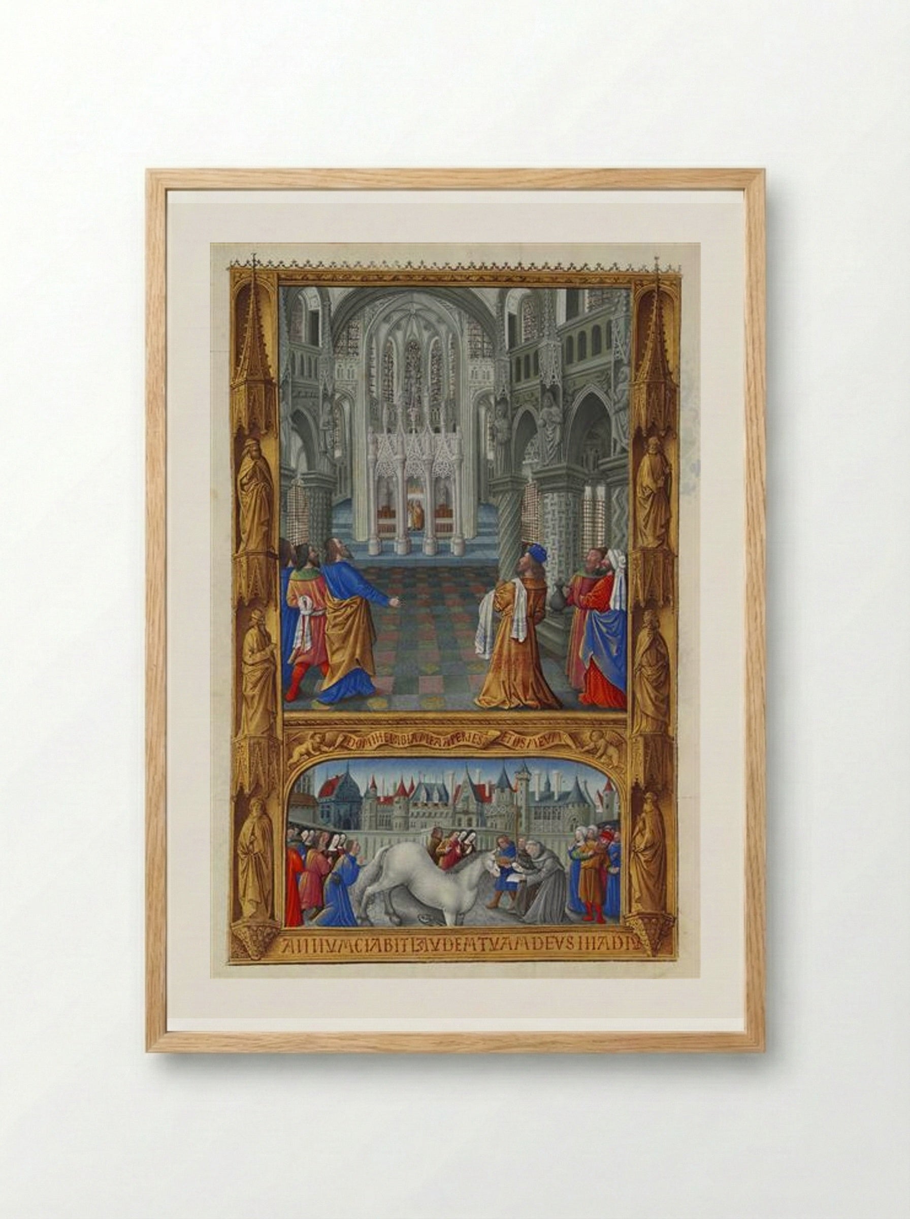 The Holy Sacrament - Limbourg brothers - Framed Print Wood