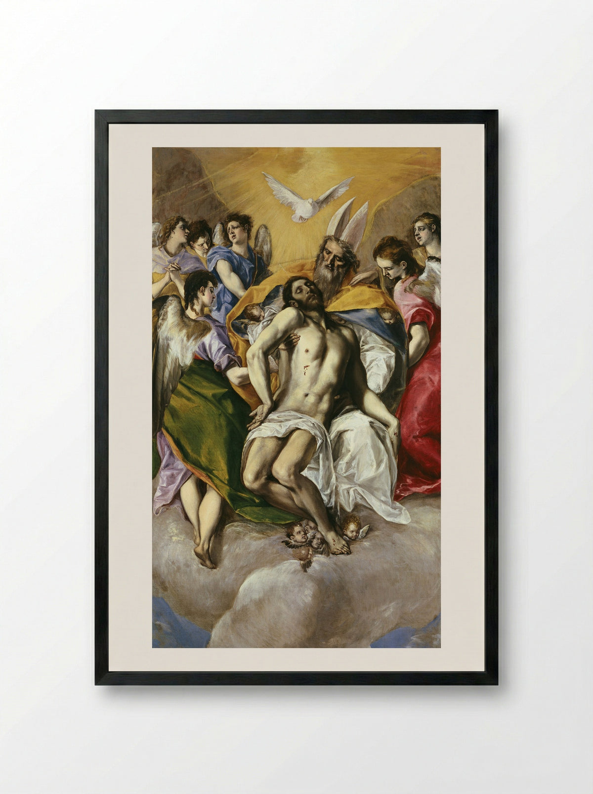 The Holy Trinity - El Greco - Framed Print Black