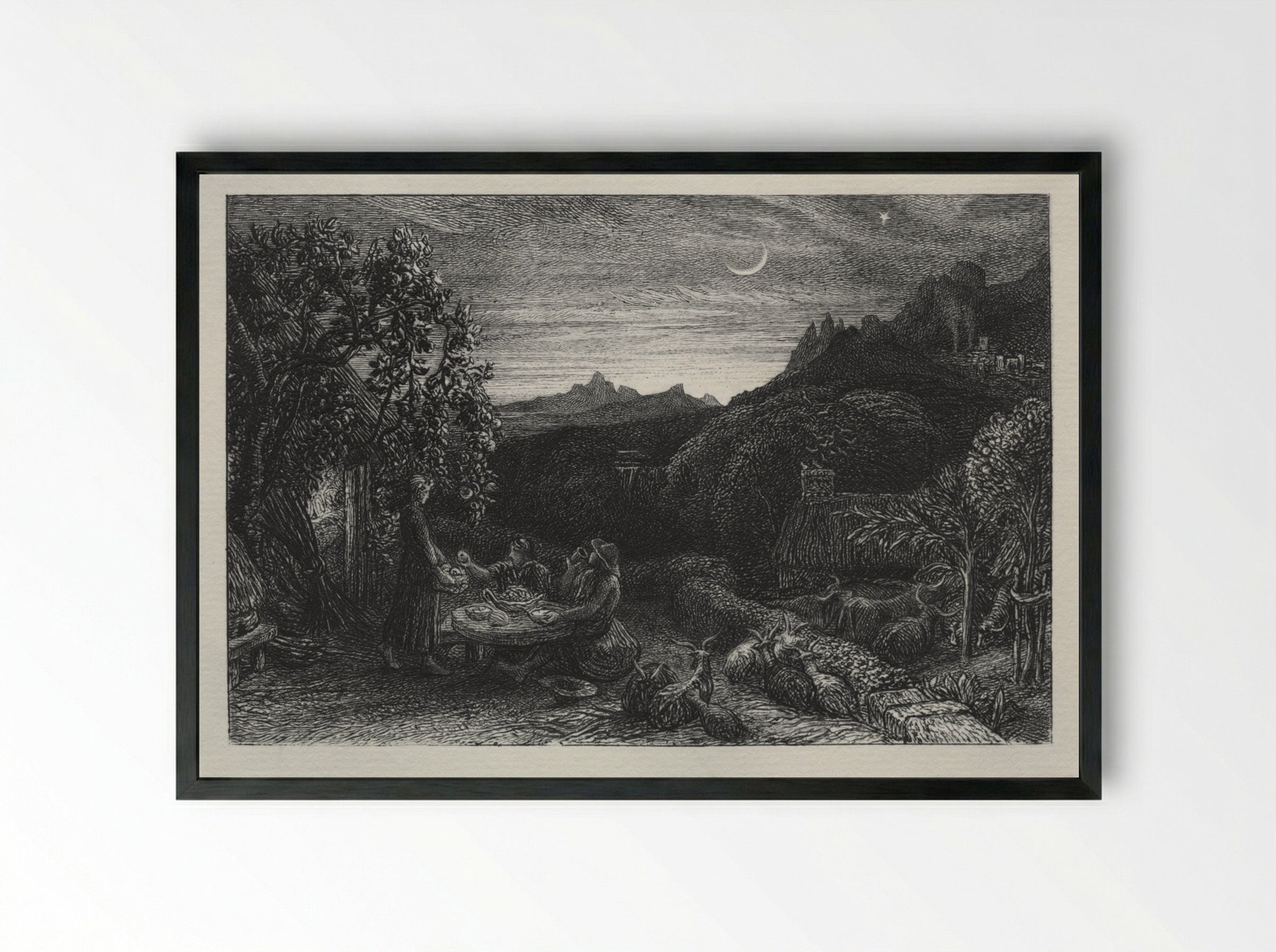 The Homeward Star - Samuel Palmer - Framed Print Black