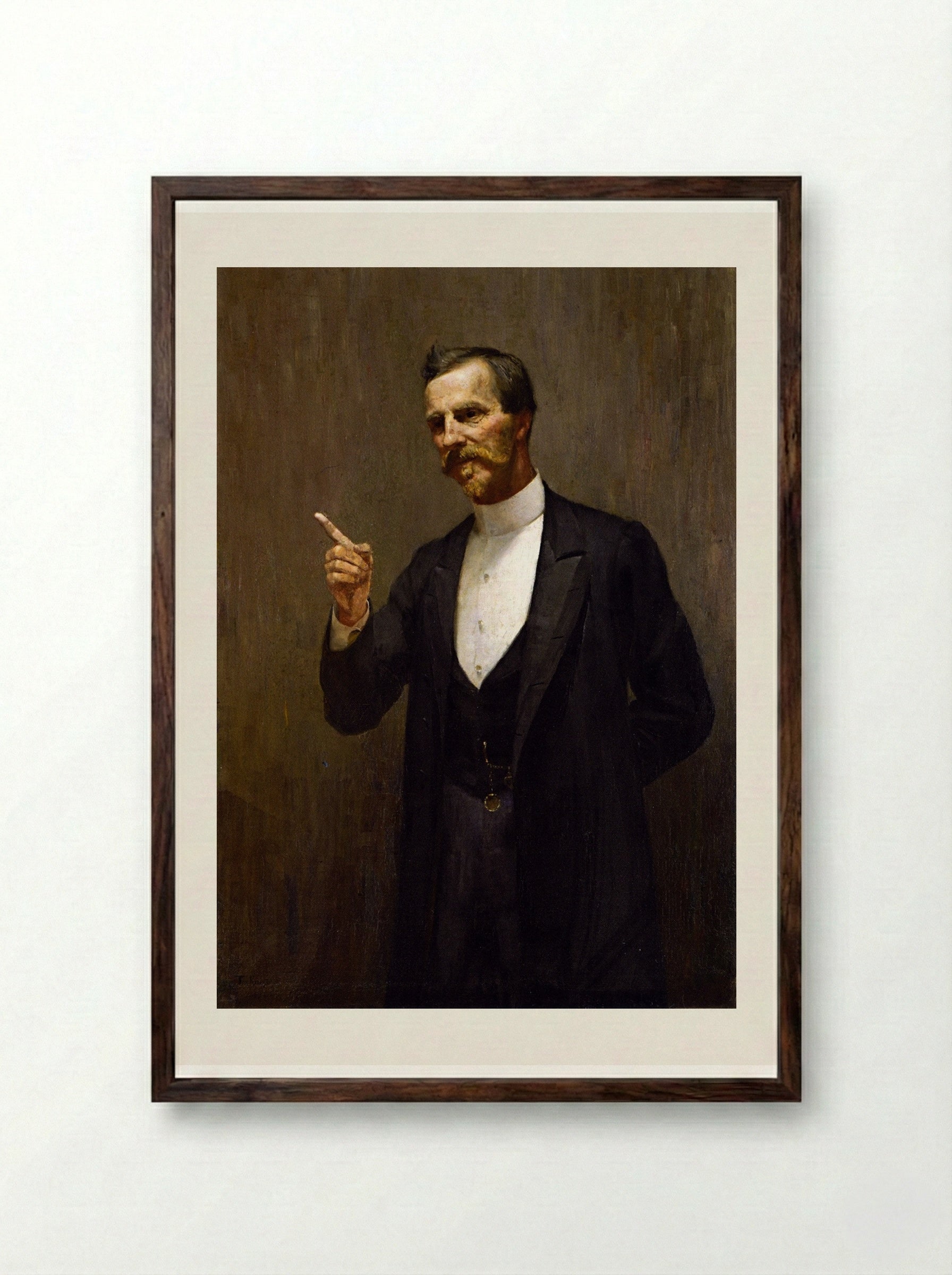 The Hon. Dr. L. L. Smith - Tom Roberts - Framed Print Dark Wood
