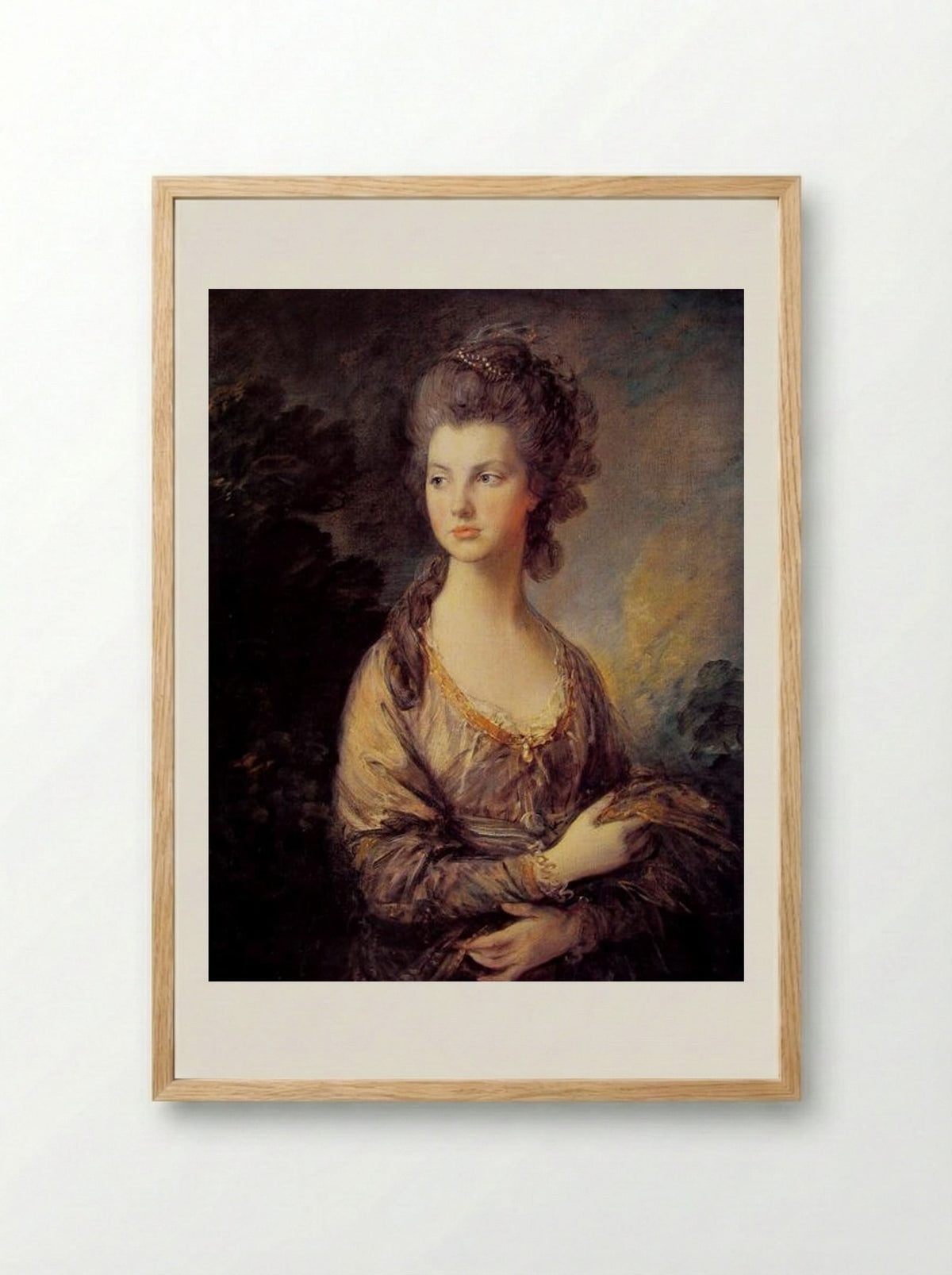 The Hon. Mrs. Graham - Thomas Gainsborough - Framed Print Wood