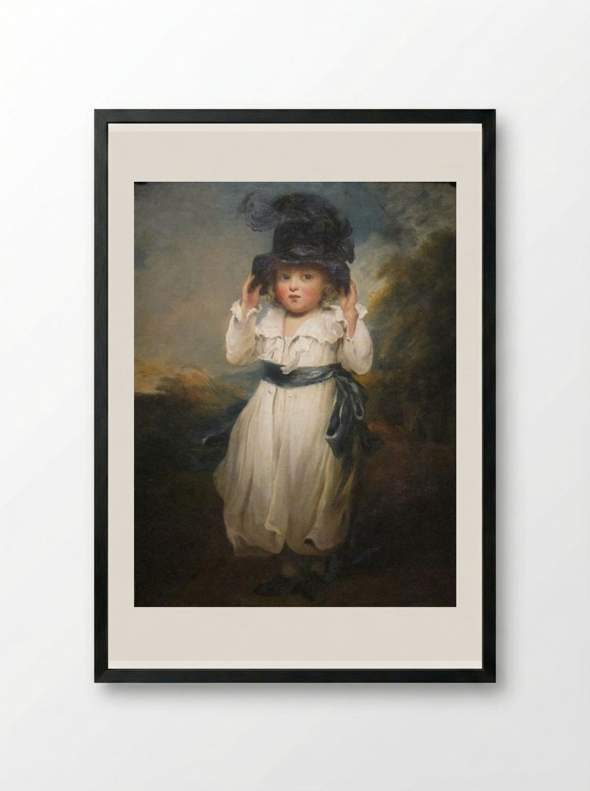 The Hon. Alicia Herbert as a Child - John Hoppner - Framed Print Black