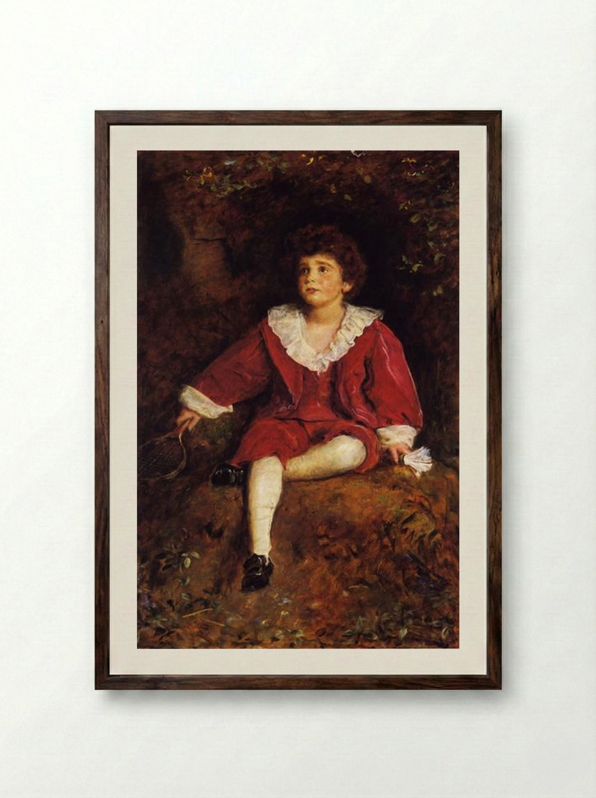 The Honourable John Nevile Manners - John Everett Millais - Framed Print Dark Wood