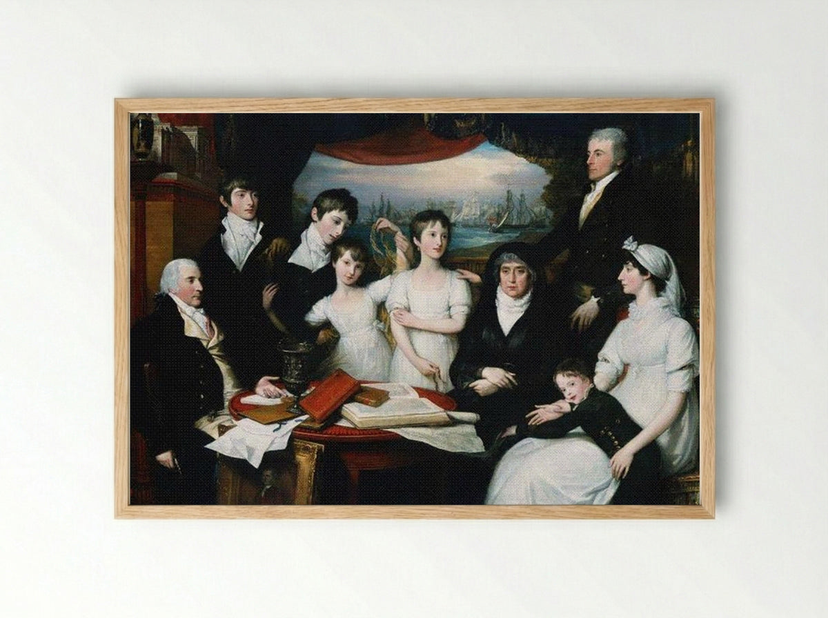 The Hope Family of Sydenham, Kent - Benjamin West - Framed Print Wood