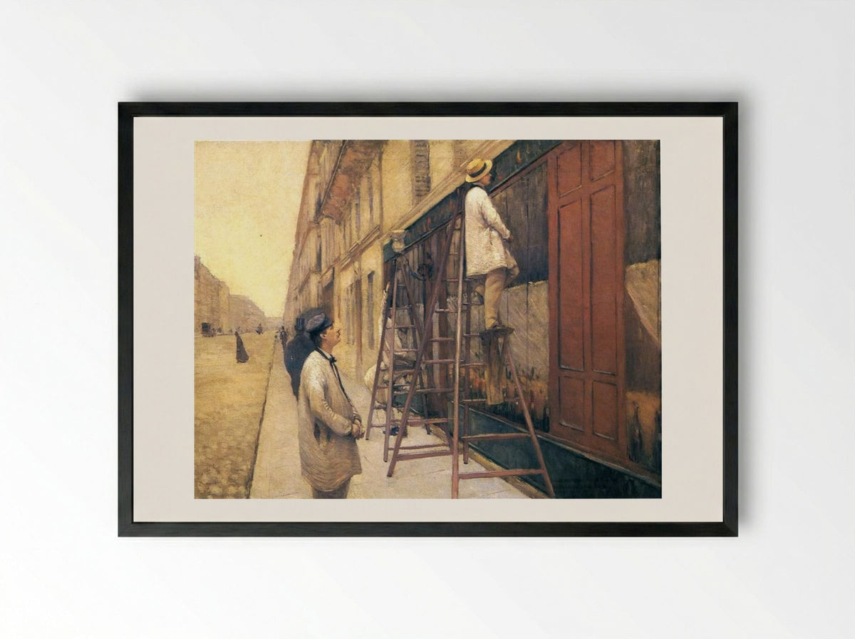 The House Painters - Gustave Caillebotte - Framed Print Black
