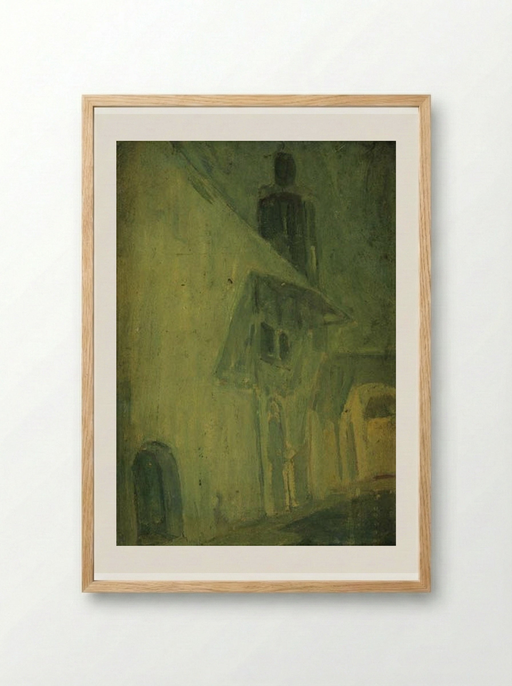 The House (Wall) in Blue - Henry Ossawa Tanner - Framed Print Wood