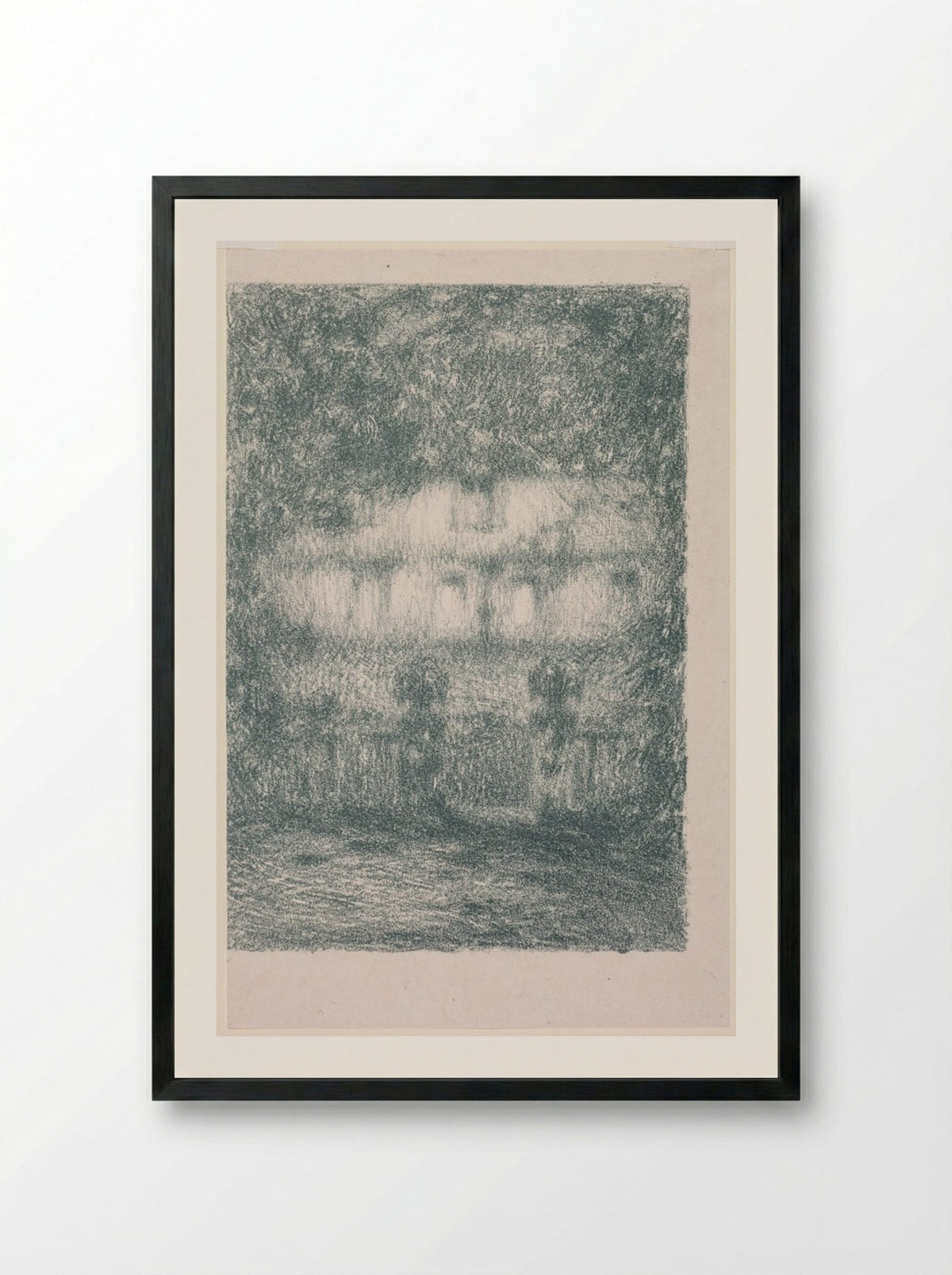 The House in Moonlight - Henri Le Sidaner - Framed Print Black