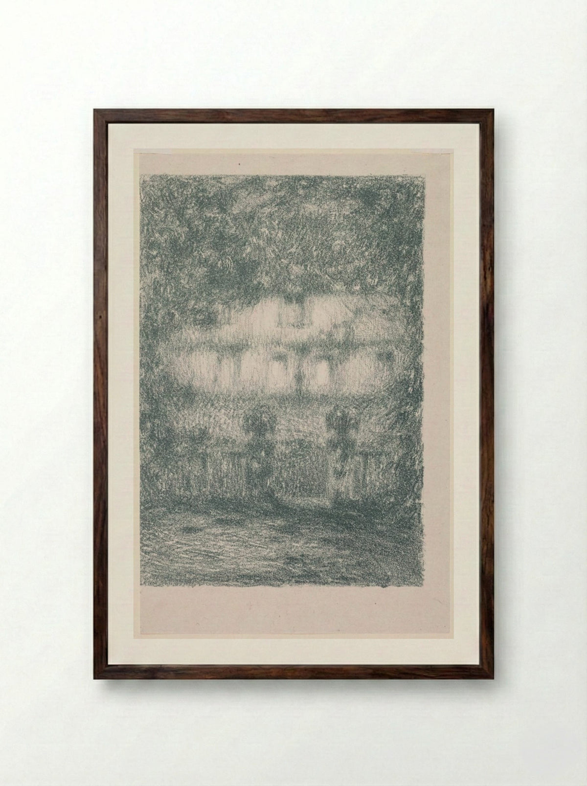The House in Moonlight - Henri Le Sidaner - Framed Print Dark Wood