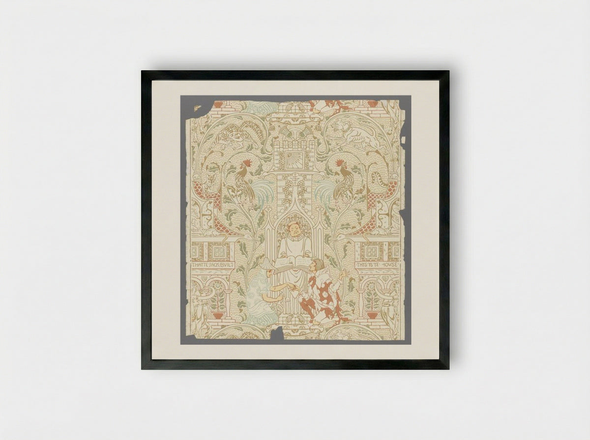 The House that Jack Built - Walter Crane - Framed Print Black