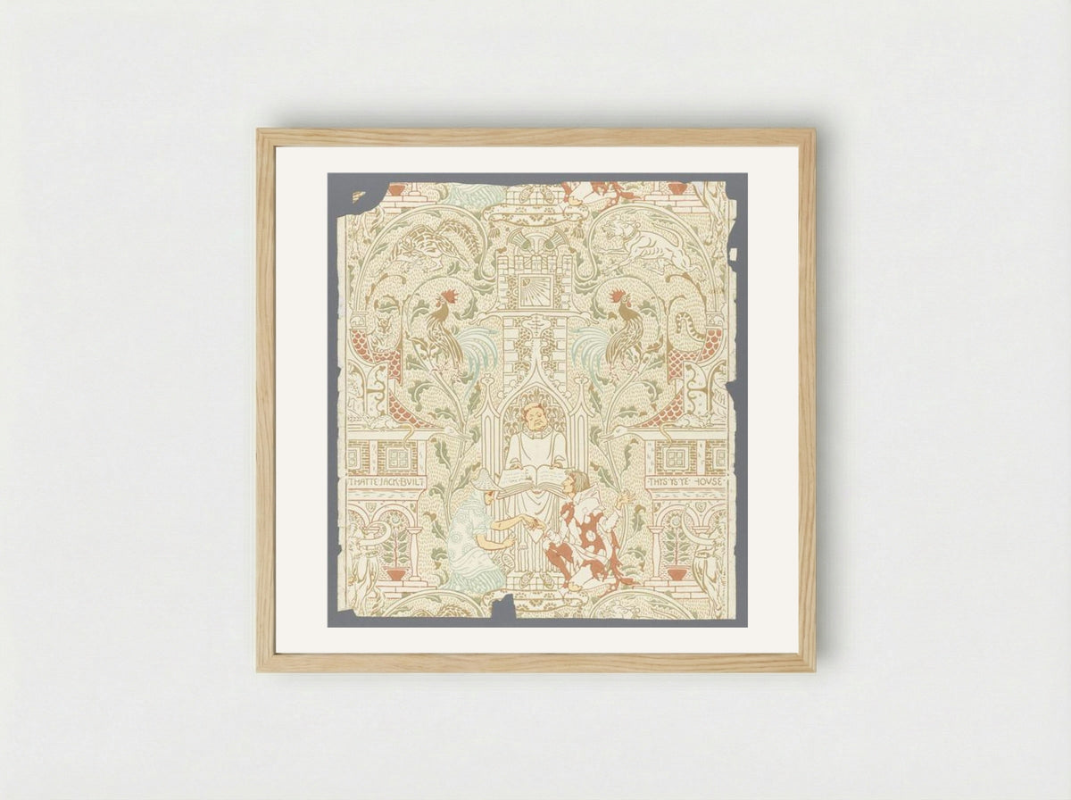 The House that Jack Built - Walter Crane - Framed Print Wood