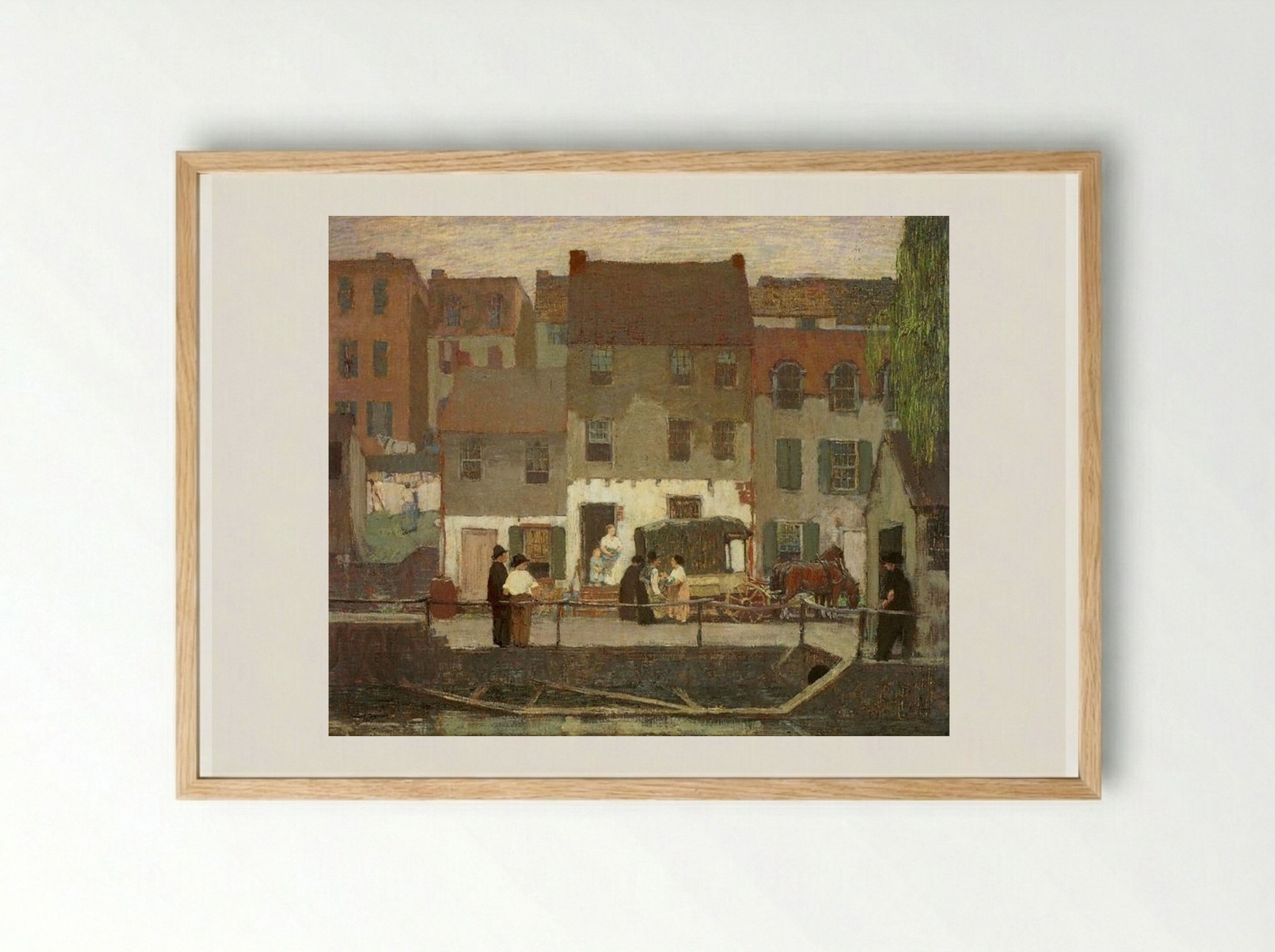 The Huckster Cart - Robert Spencer - Framed Print Wood