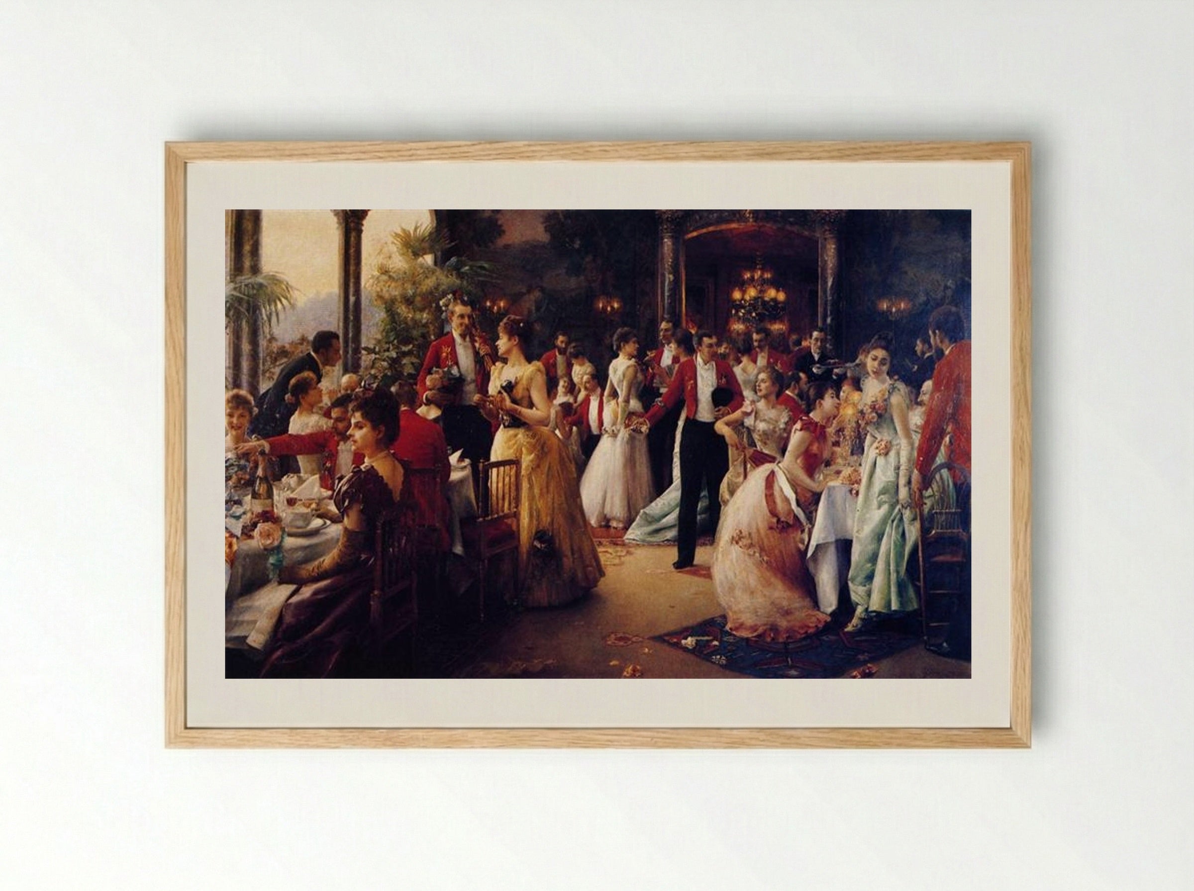 The Hunt Supper - Julius LeBlanc Stewart - Framed Print Wood