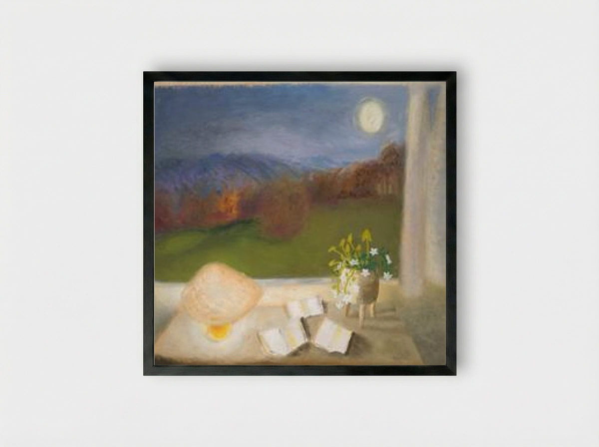 The Hunter's Moon - Winifred Nicholson - Framed Print Black