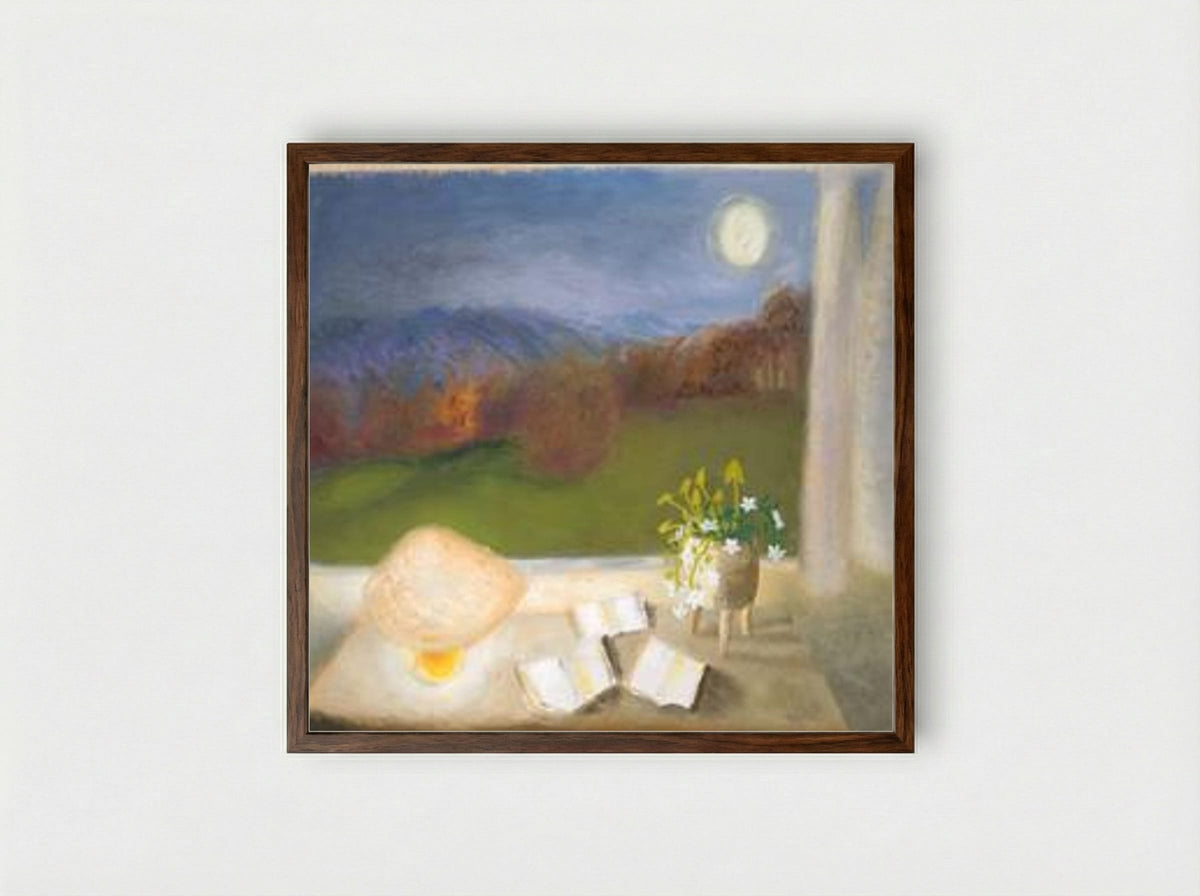 The Hunter's Moon - Winifred Nicholson - Framed Print Dark Wood
