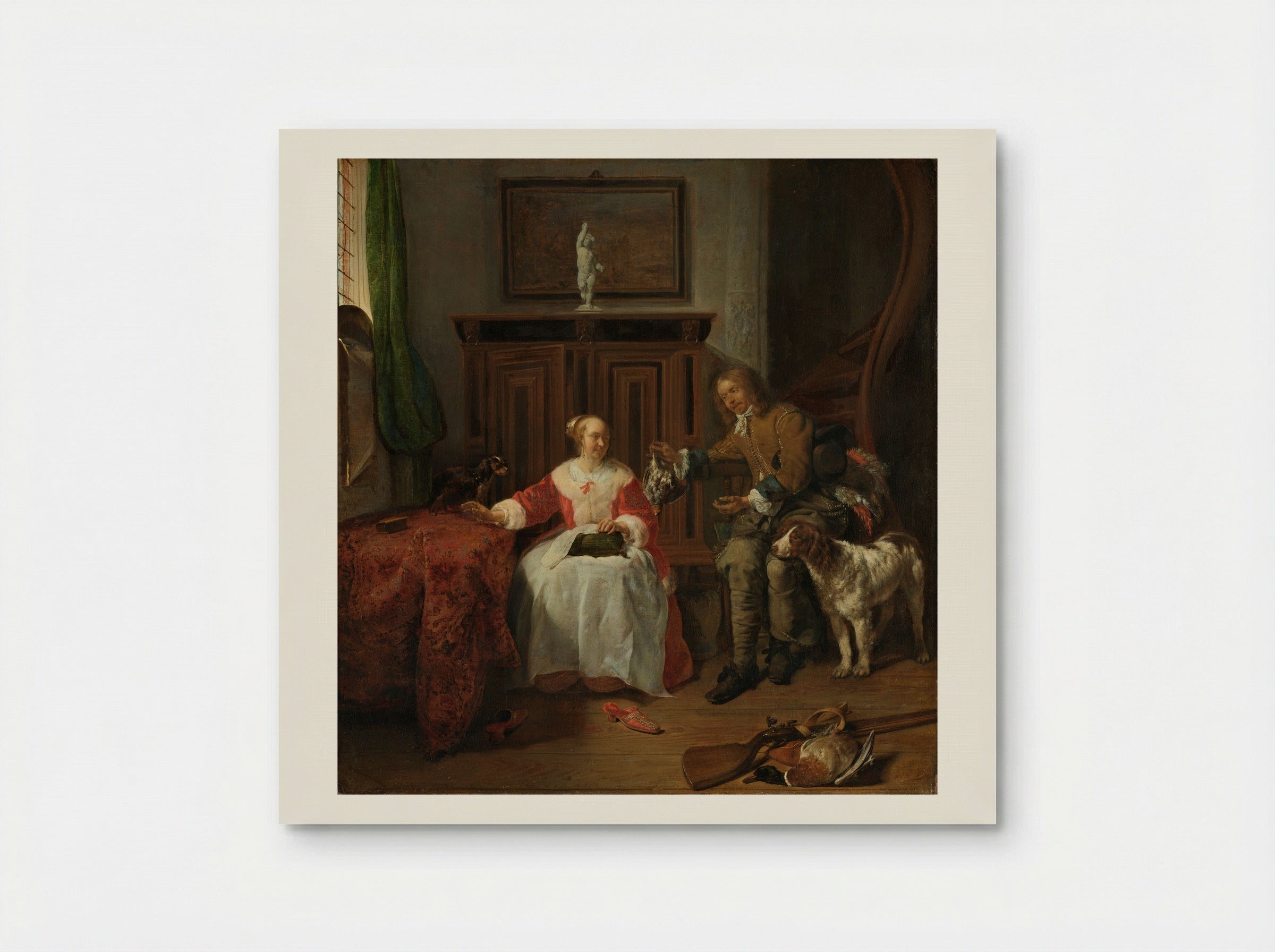 The Hunter's Present - Gabriël Metsu - Poster