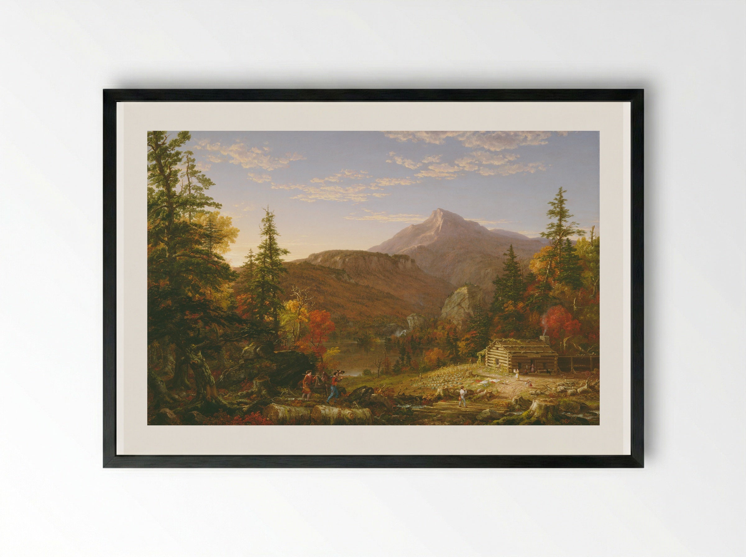 The Hunter's Return - Thomas Cole - Framed Print Black