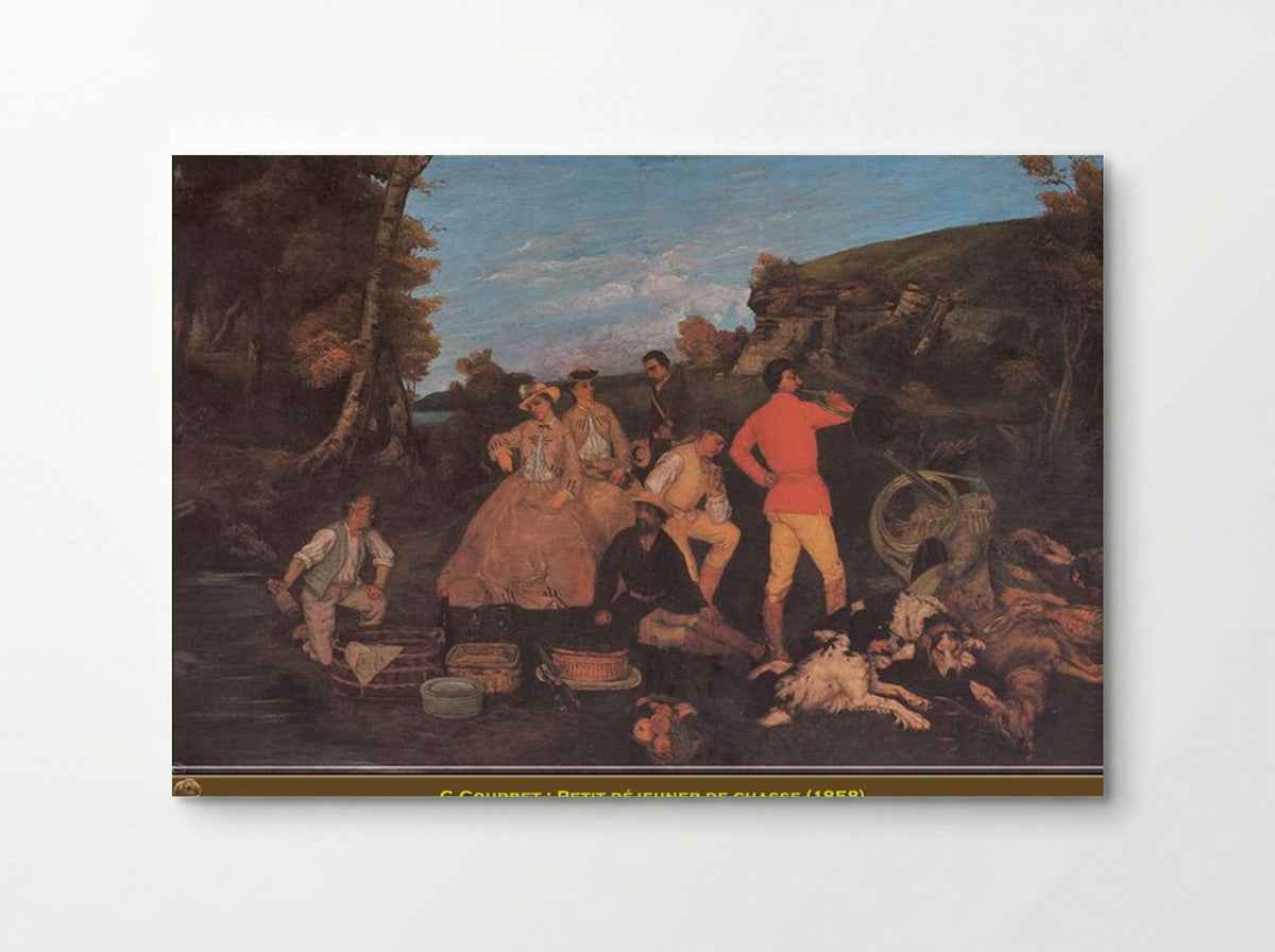 The Huntsman's Picnic - Gustave Courbet - Poster
