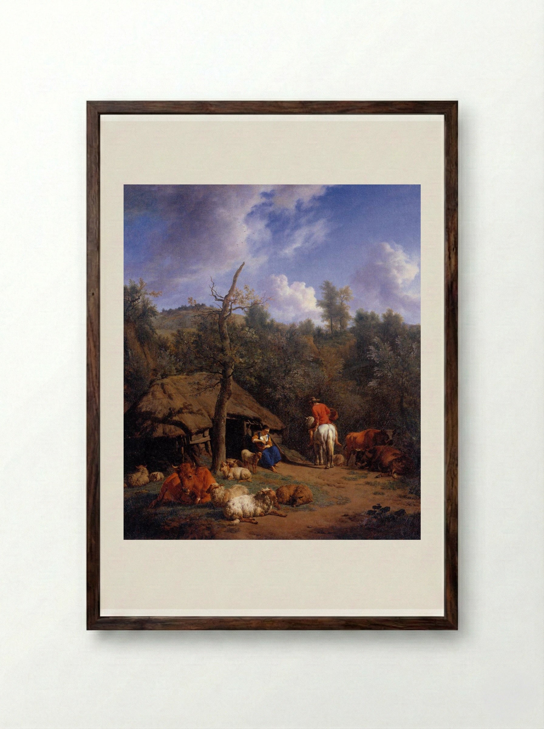 The Hut - Adriaen van de Velde - Framed Print Dark Wood