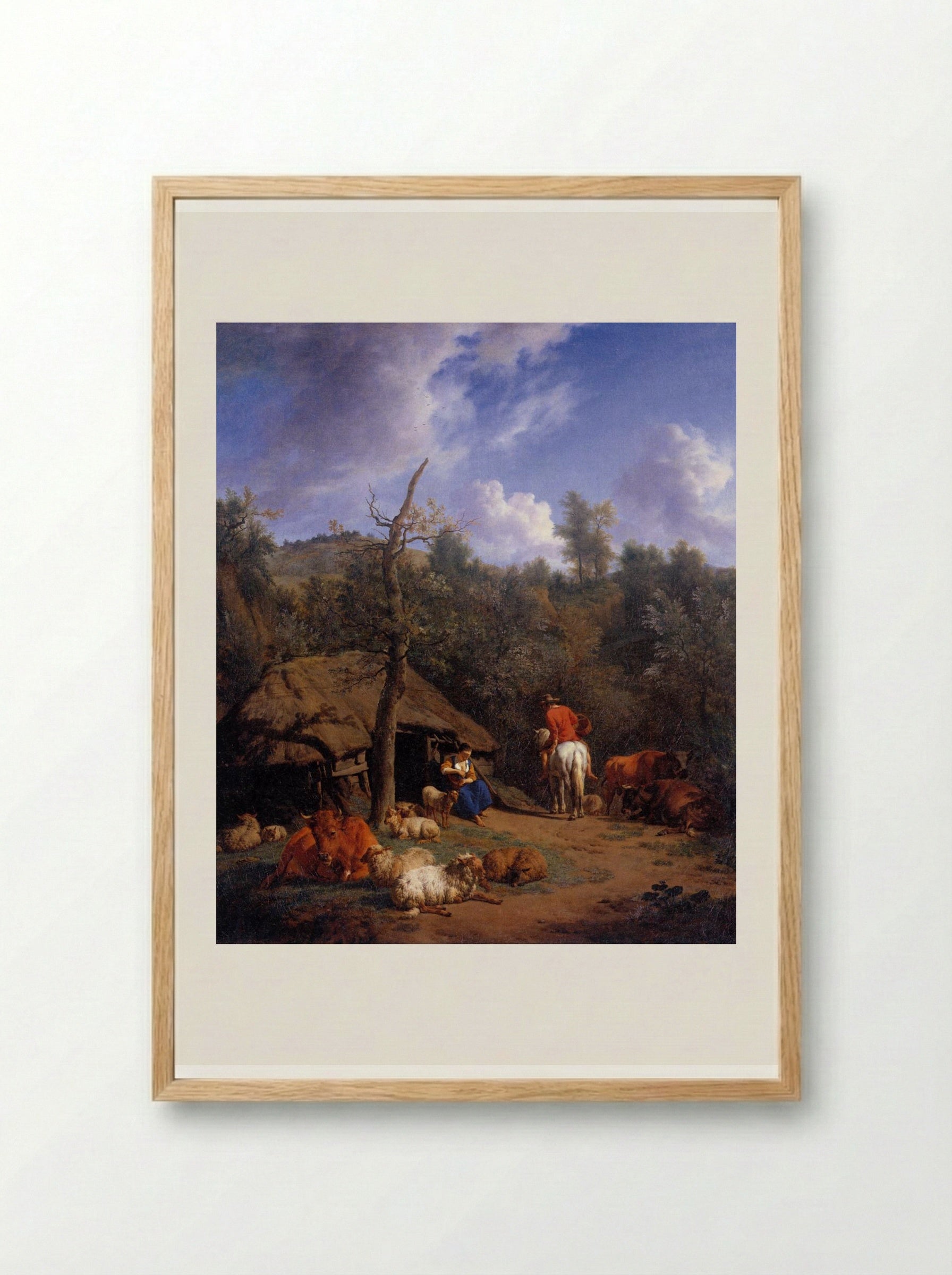 The Hut - Adriaen van de Velde - Framed Print Wood