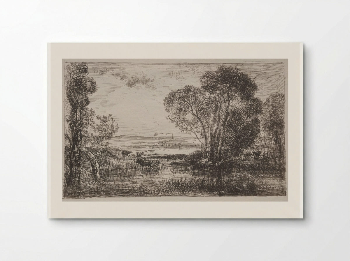 The Hydraulic Machine - Charles François Daubigny - Poster
