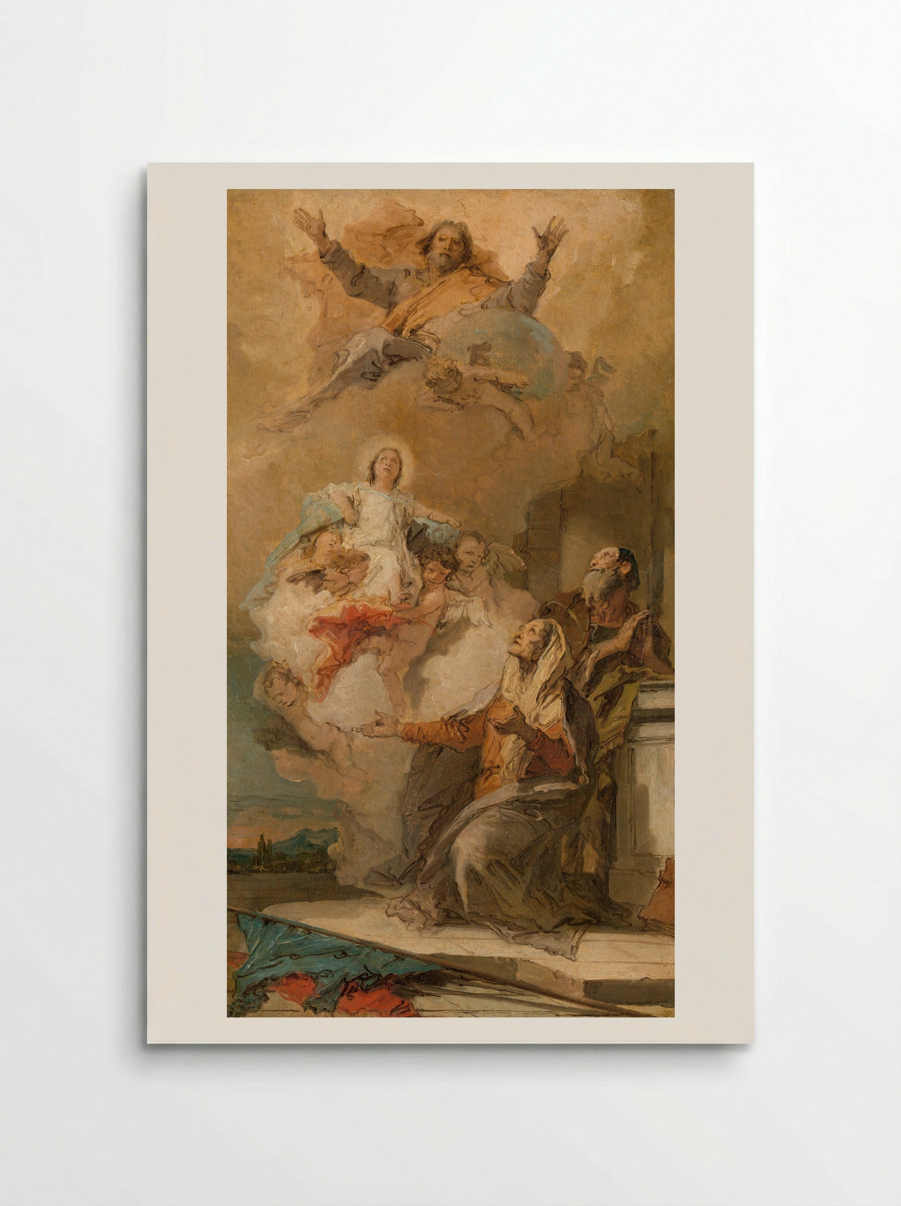 The Immaculate Conception (Joachim and Anna Receiving the Virgin Mary from God the Father) - Giovanni Battista Tiepolo - Poster