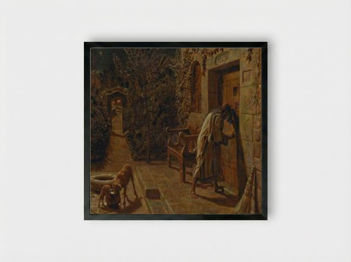 The Importunate Neighbour - William Holman Hunt - Framed Print Black