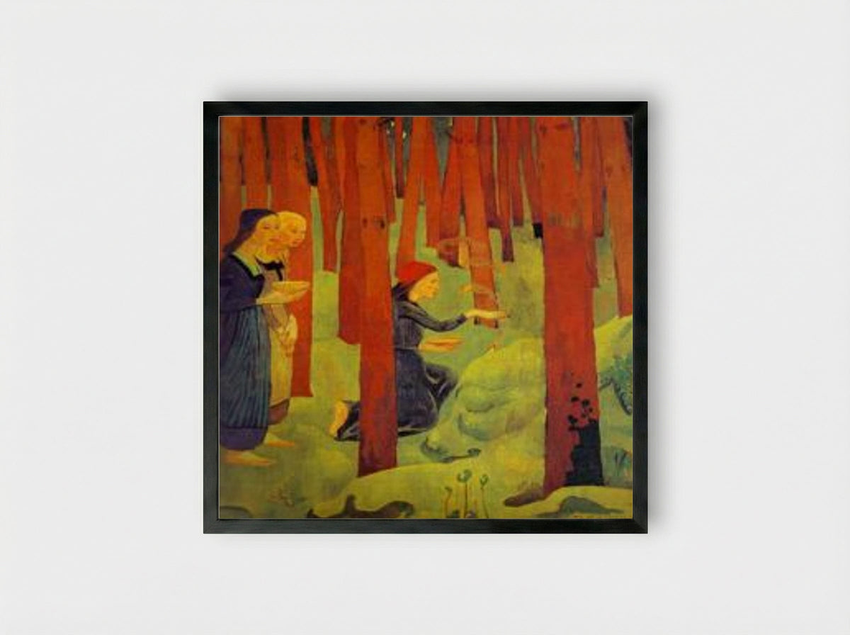 The Incantation (The Holy Wood) - Paul Sérusier - Framed Print Black