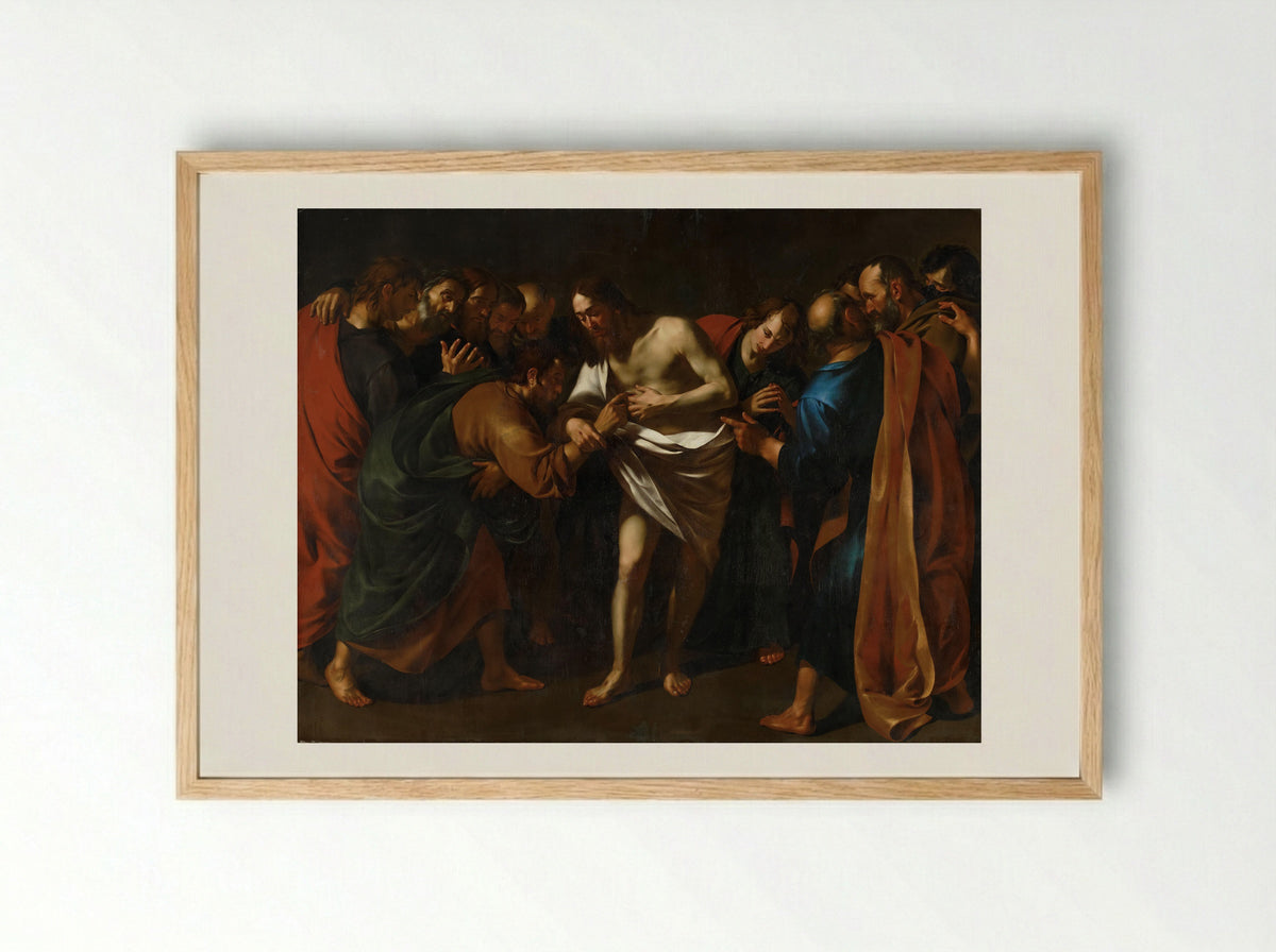 The Incredulity of Saint Thomas - Wouter Pietersz II Crabeth - Framed Print Wood