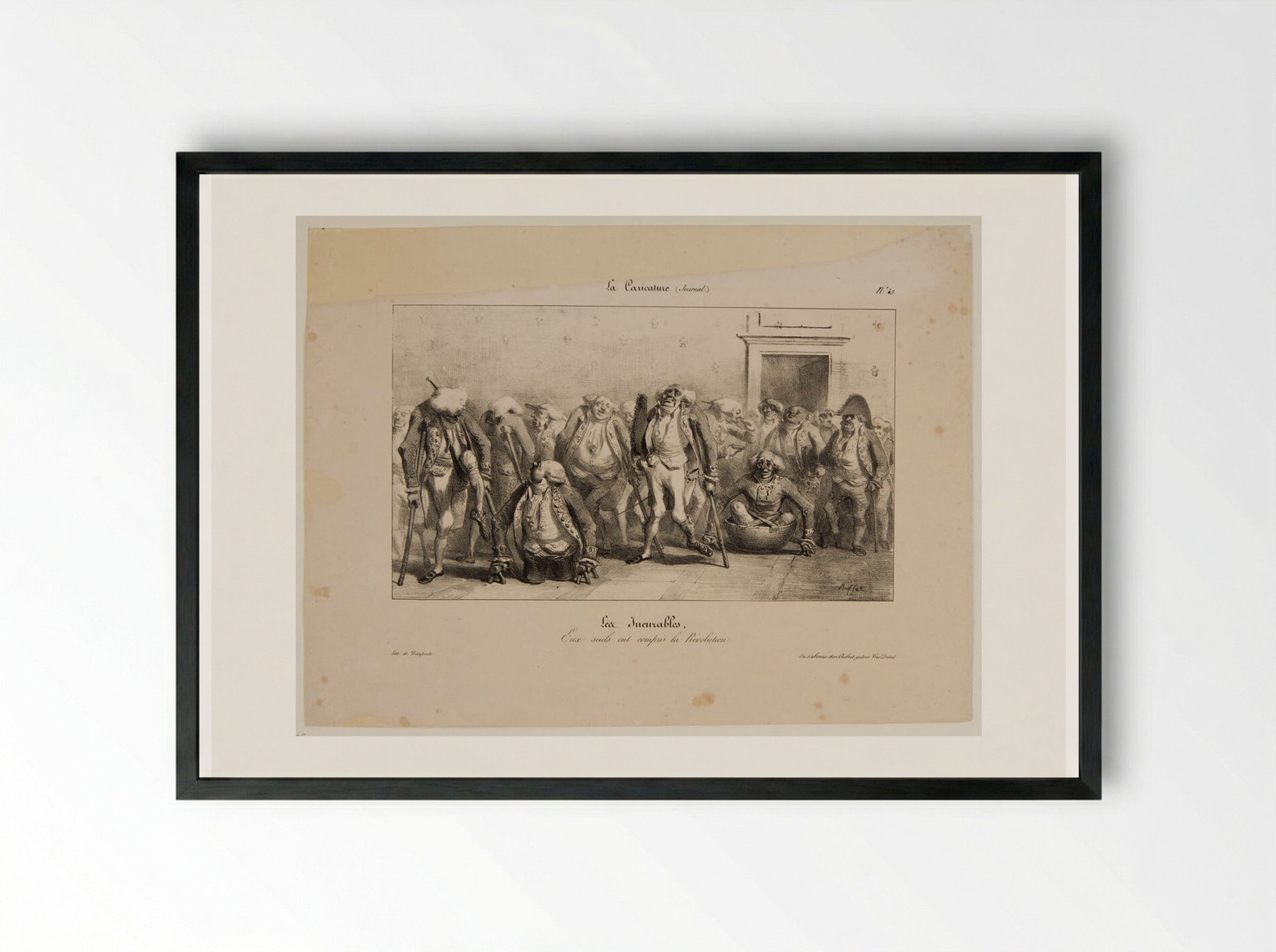 The Incurables: They Alone Understood the Revolution - Denis-Auguste-Marie Raffet - Framed Print Black