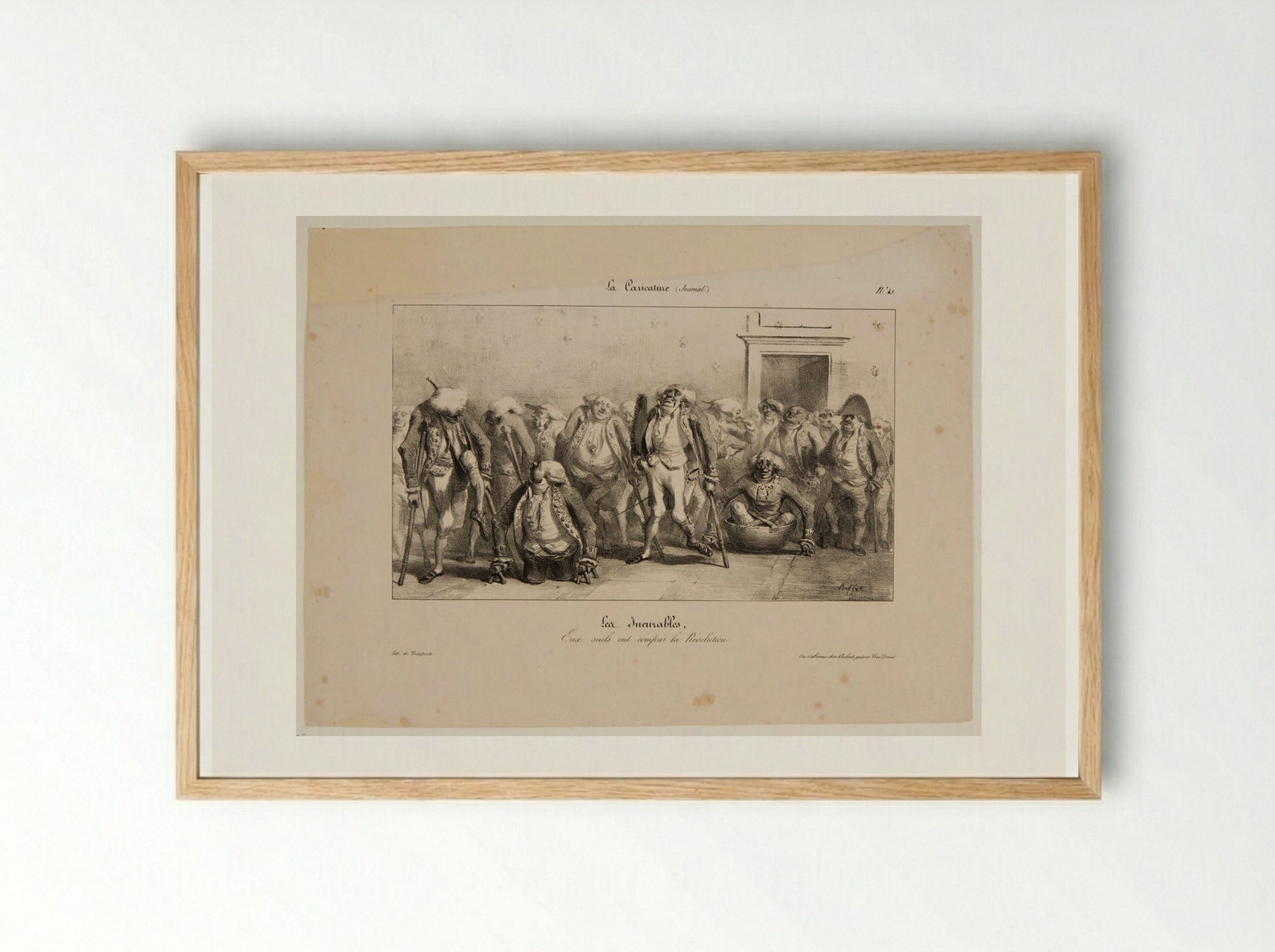 The Incurables: They Alone Understood the Revolution - Denis-Auguste-Marie Raffet - Framed Print Wood