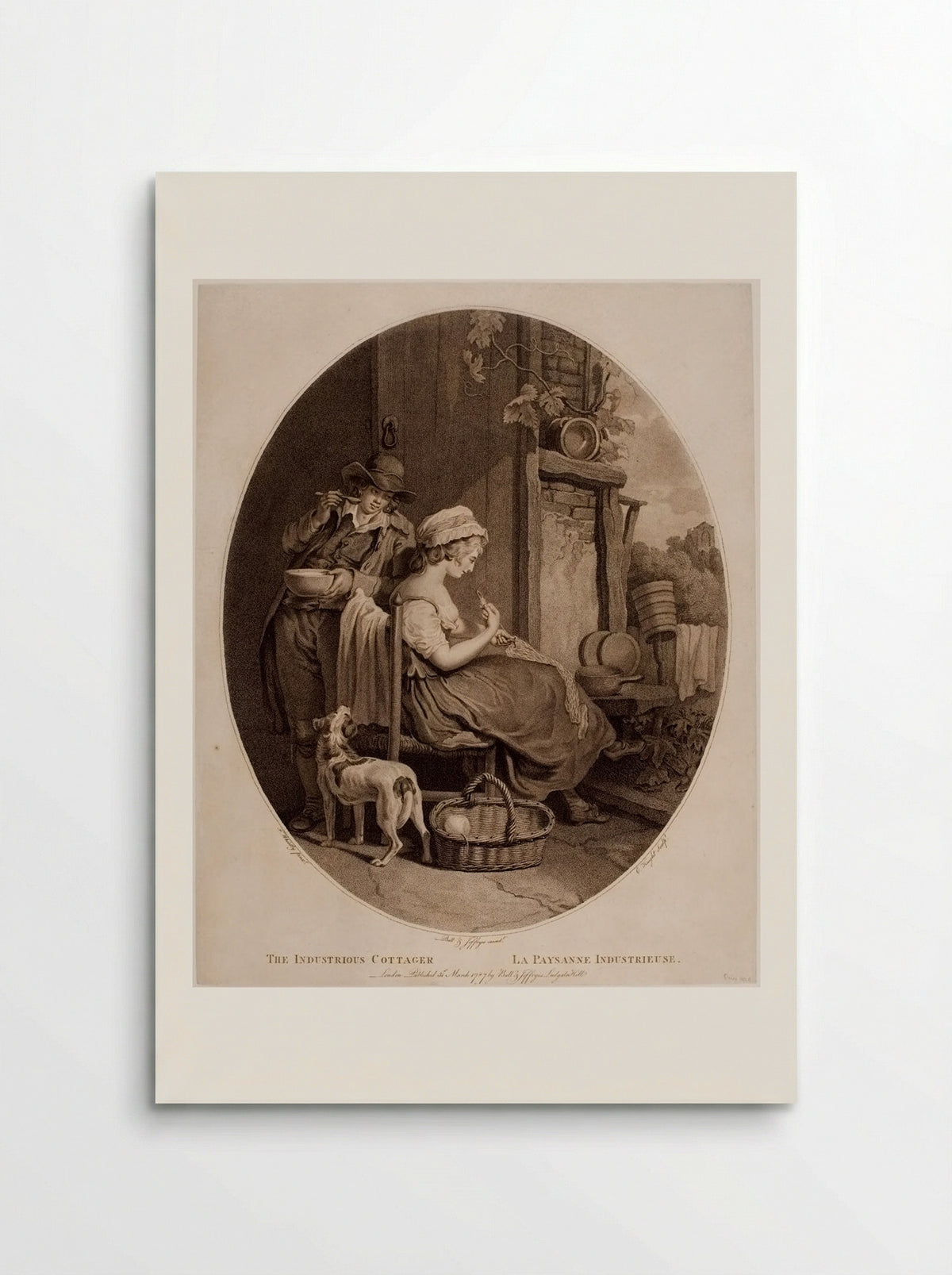 The Industrious Cottager - Charles Knight - Poster