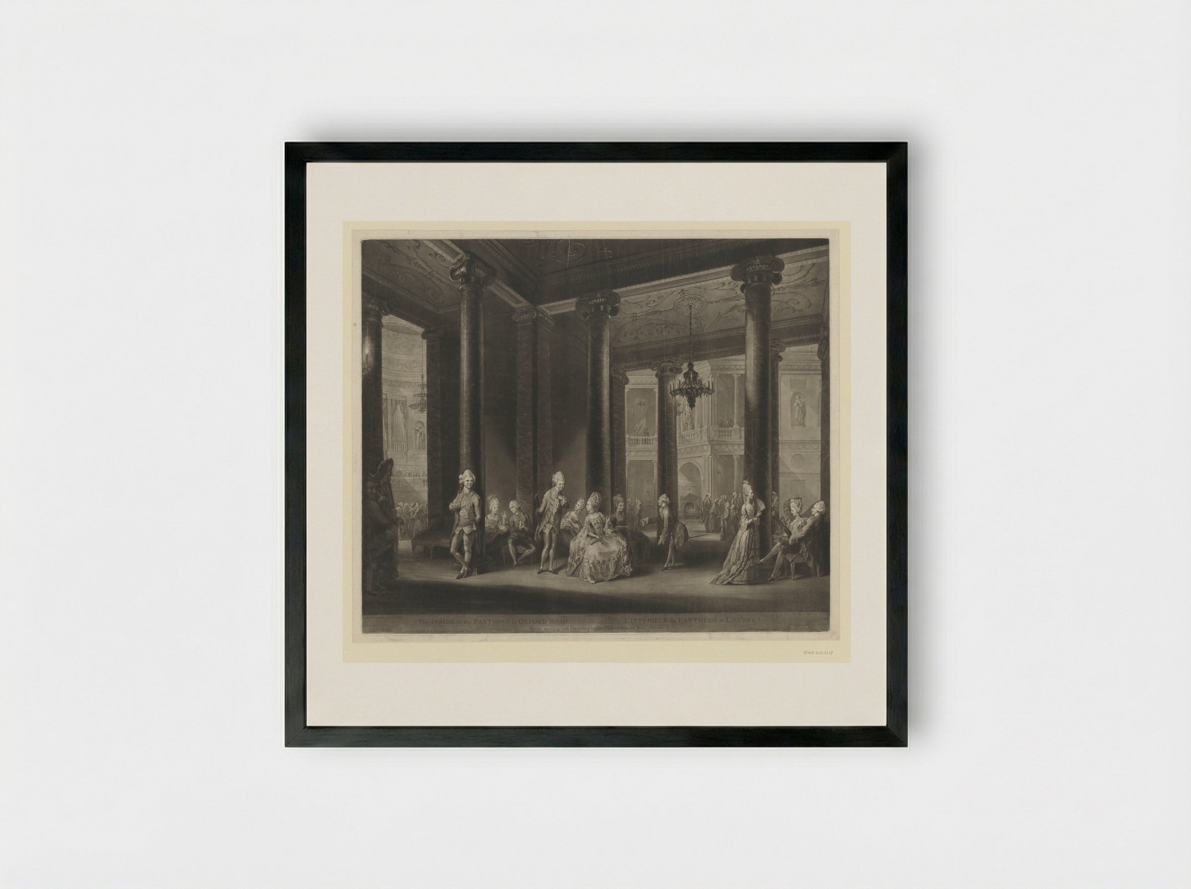 The Inside of the Pantheon in Oxford Road - Richard Earlom - Framed Print Black