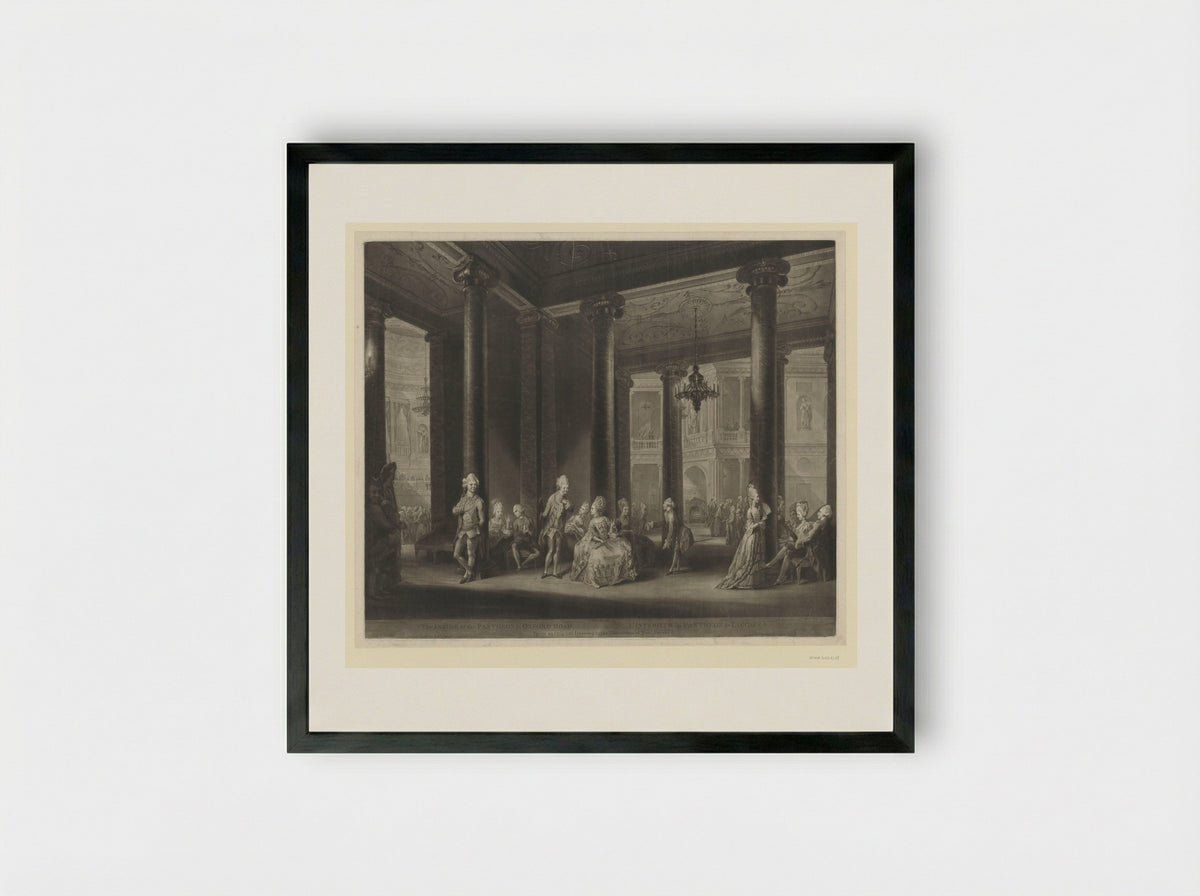 The Inside of the Pantheon in Oxford Road - Richard Earlom - Framed Print Black