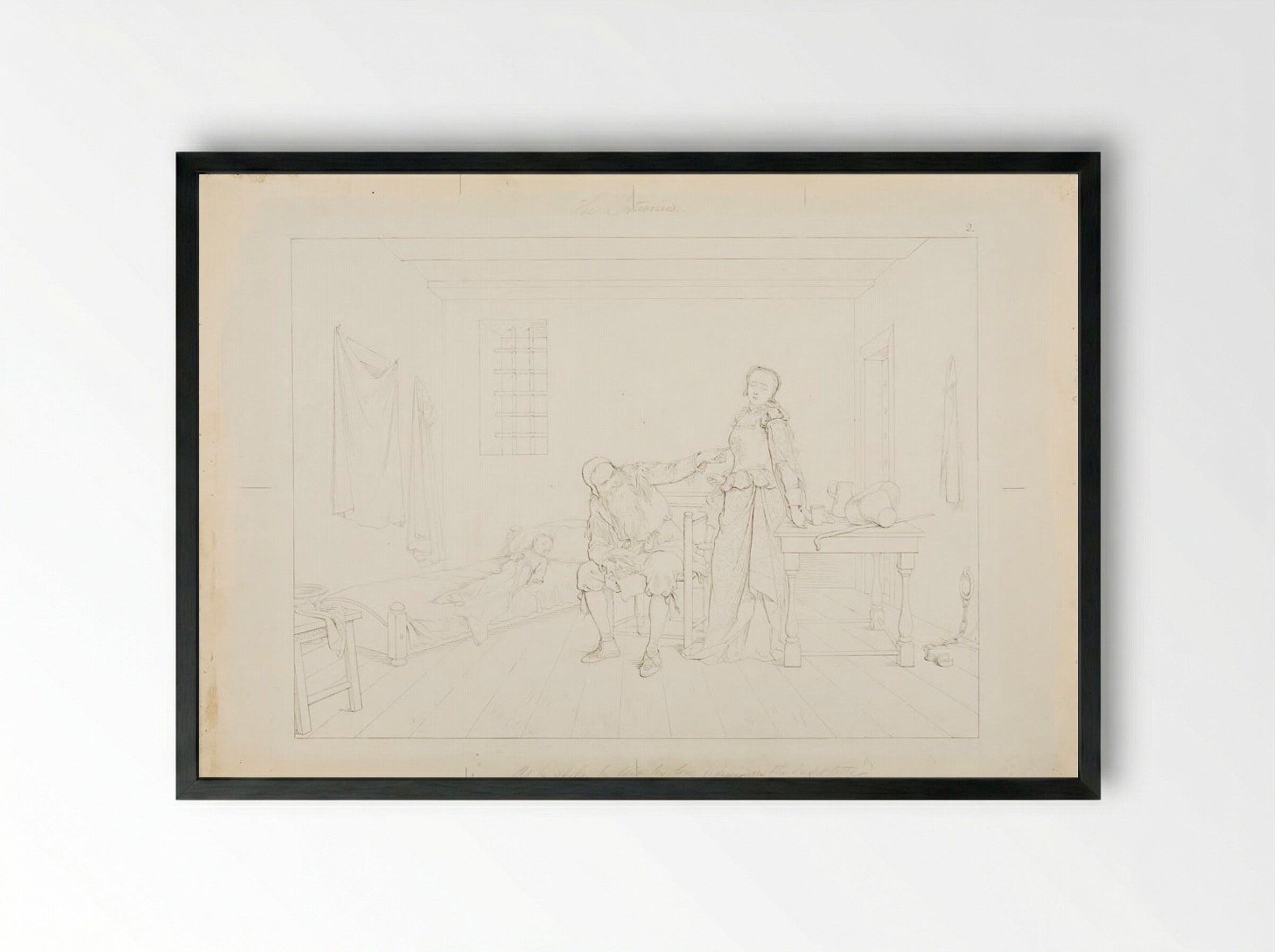 The Interview, from The Scarlet Letter - Felix Octavius Carr Darley - Framed Print Black