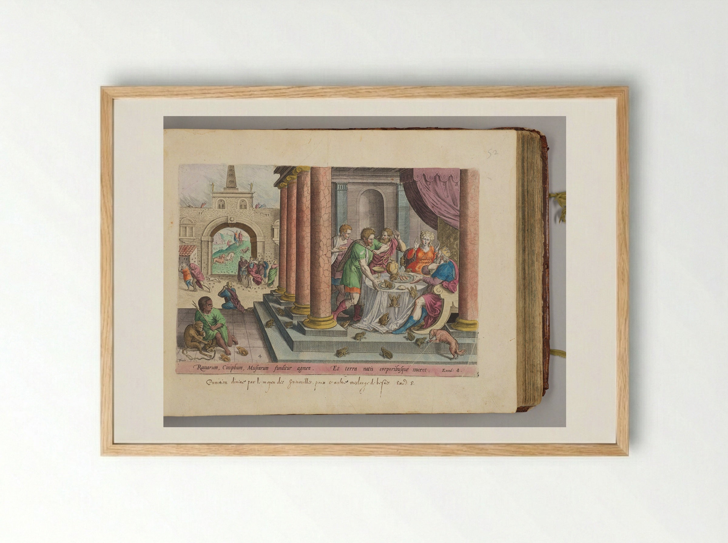 The Invasion of the Frogs - Johann Sadeler I - Framed Print Wood